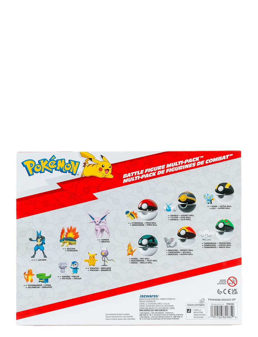 Pokemon - POKEMON BATTLE FIGURE 6 PK - actionfigurer - multi colour - 1