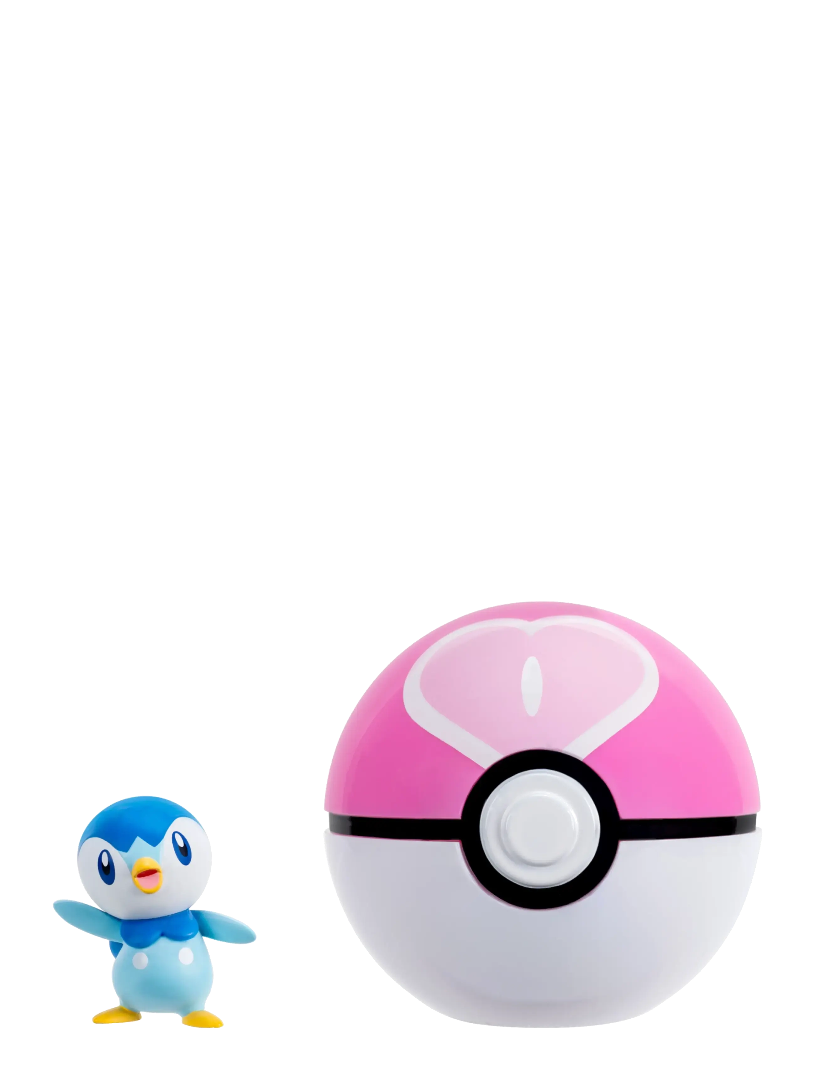Pokemon - POKEMON CLIP N GO PIPLUP WITH LOVE BALL - lekset - multi colour - 1
