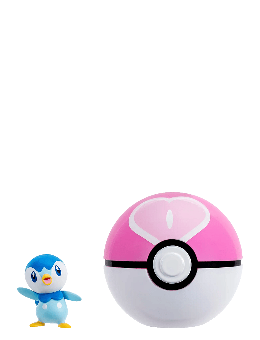 Pokemon - POKEMON CLIP N GO PIPLUP WITH LOVE BALL - lekset - multi colour - 1