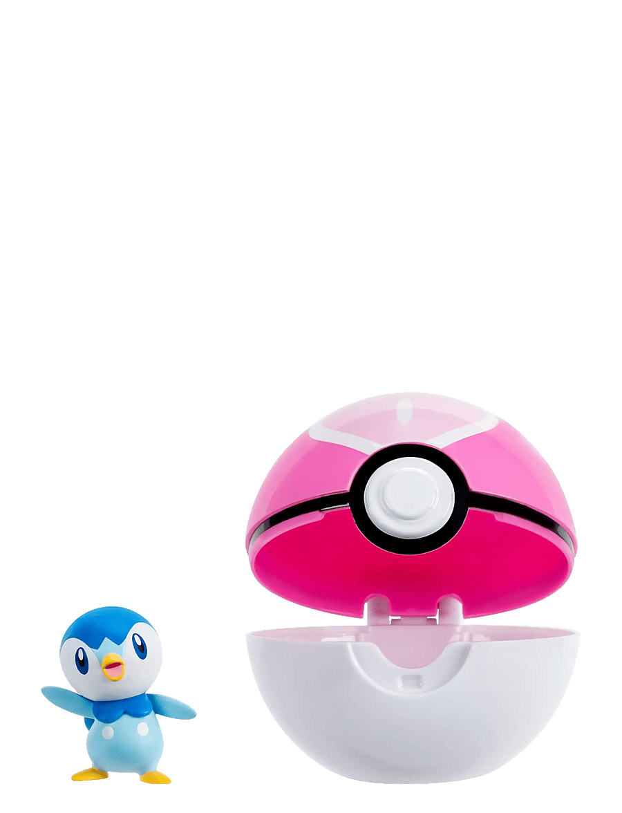 Pokemon - POKEMON CLIP N GO PIPLUP WITH LOVE BALL - lekset - multi colour - 2
