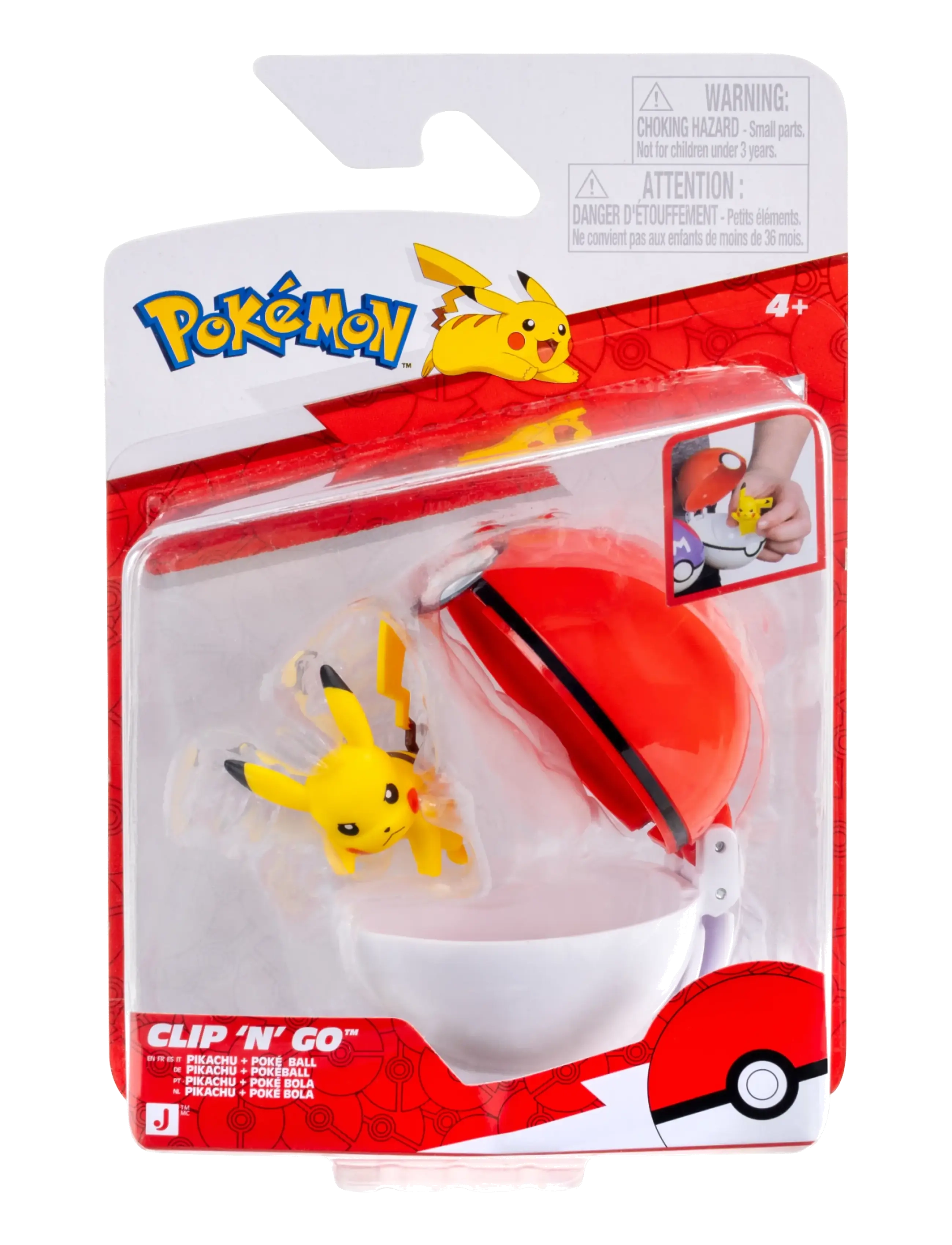 Pokemon POKEMON CLIP N GO PIKACHU WITH POKE BALL - Lekesett - MULTI COLOUR / multi