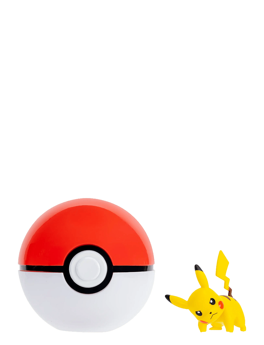 Pokemon - POKEMON CLIP N GO PIKACHU WITH POKE BALL - lekset - multi colour - 1