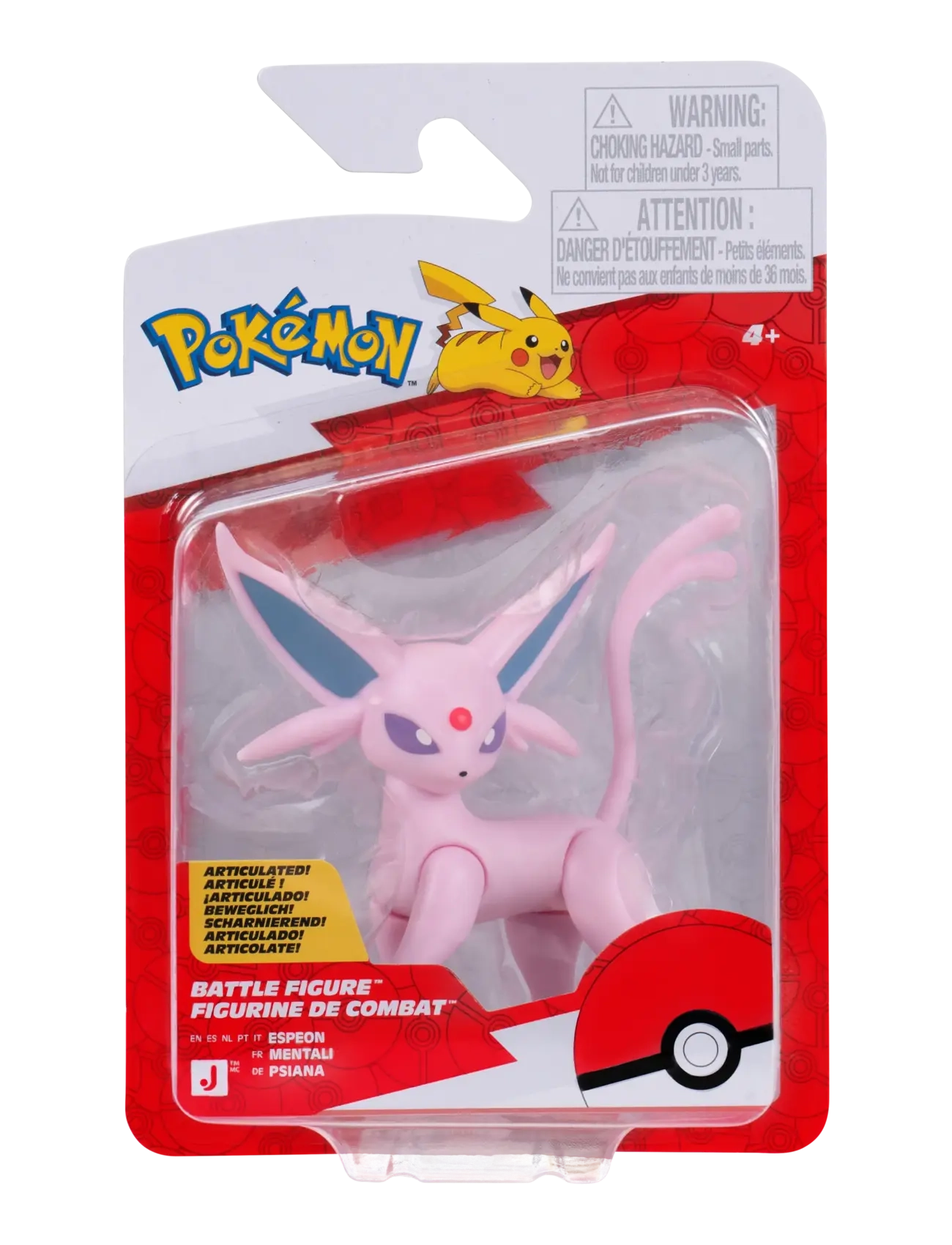 Pokemon Battle Figure Espeon, Børn, Action Figures, Pink, Str: ONE SIZE