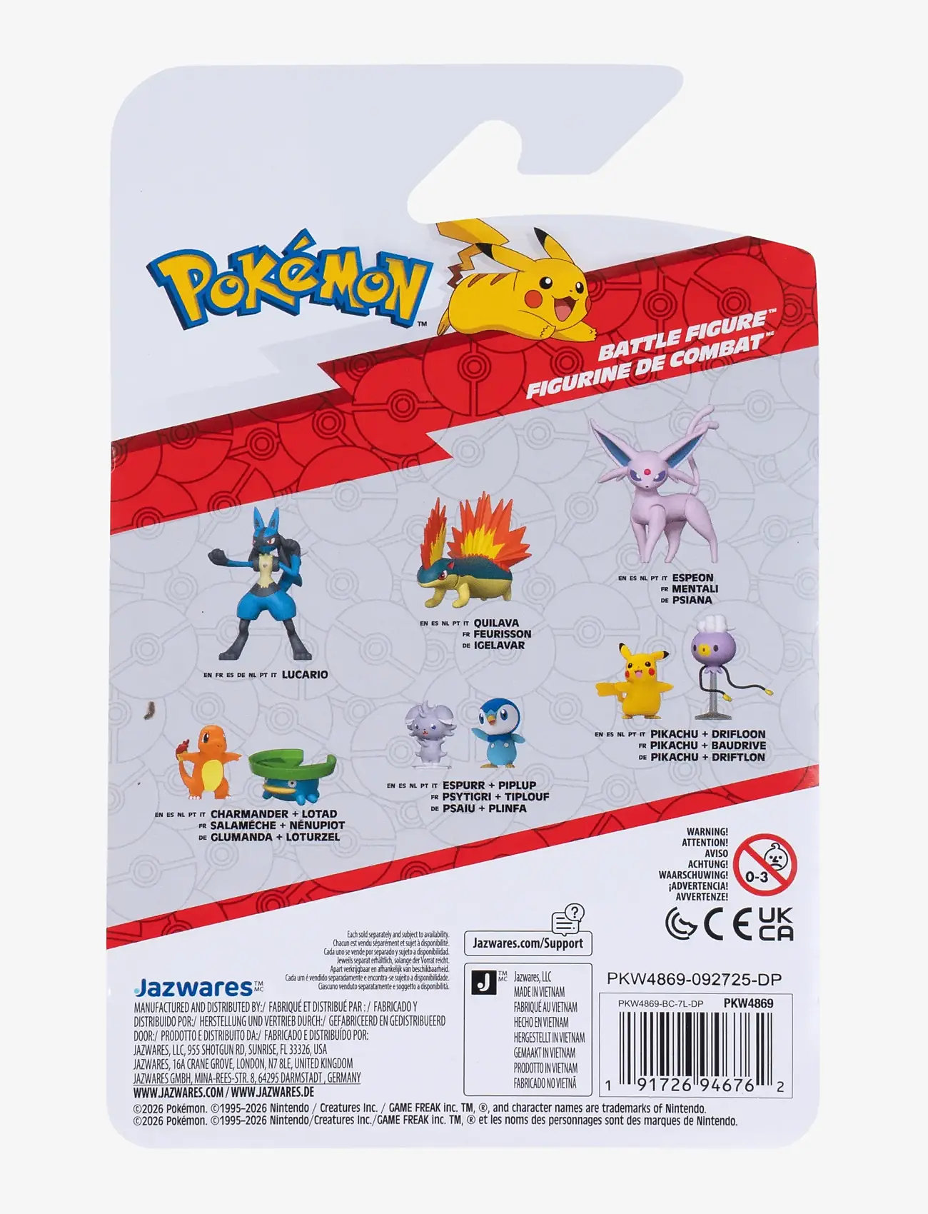 Pokemon - POKEMON BATTLE FIGURE ESPEON - actionfigurer - multi colour - 1