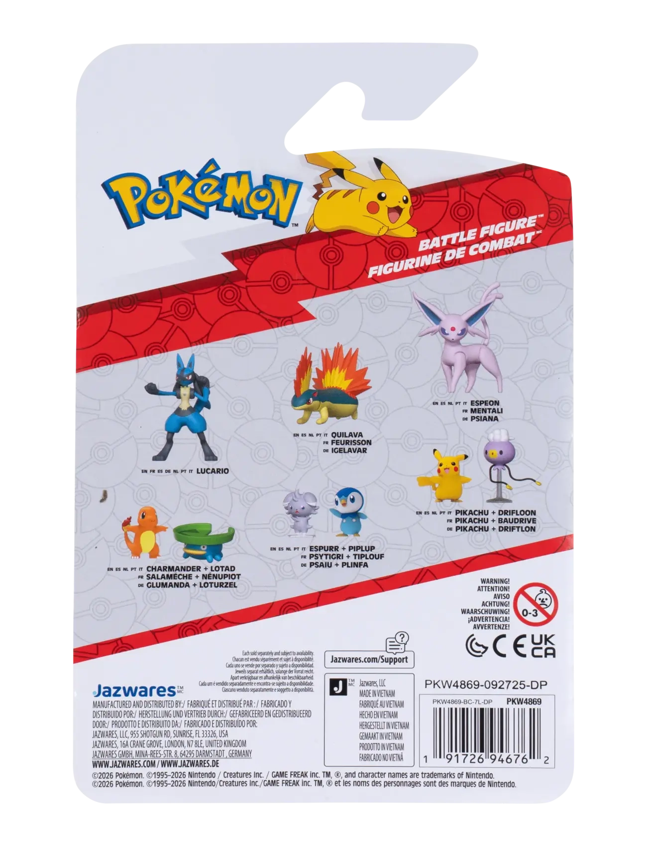 Pokemon - POKEMON BATTLE FIGURE ESPEON - actionfigurer - multi colour - 1