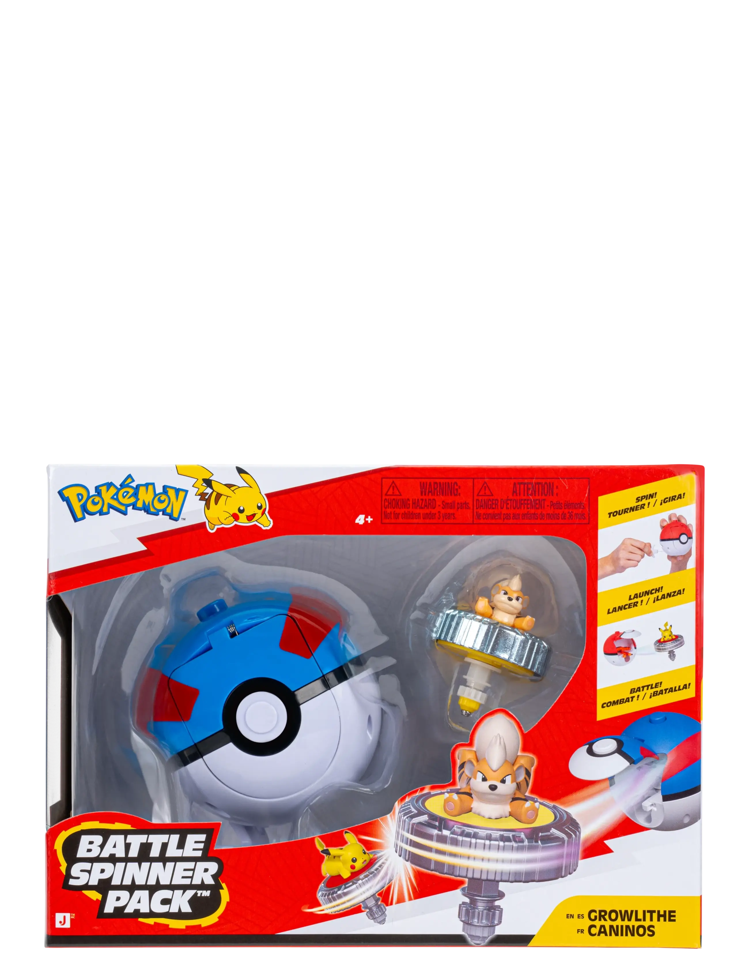 Pokemon POKEMON BATTLE SPINNER GROWLITHE WITH GREAT BALL - Film & Sagofigurer - MULTI COLOUR / blue