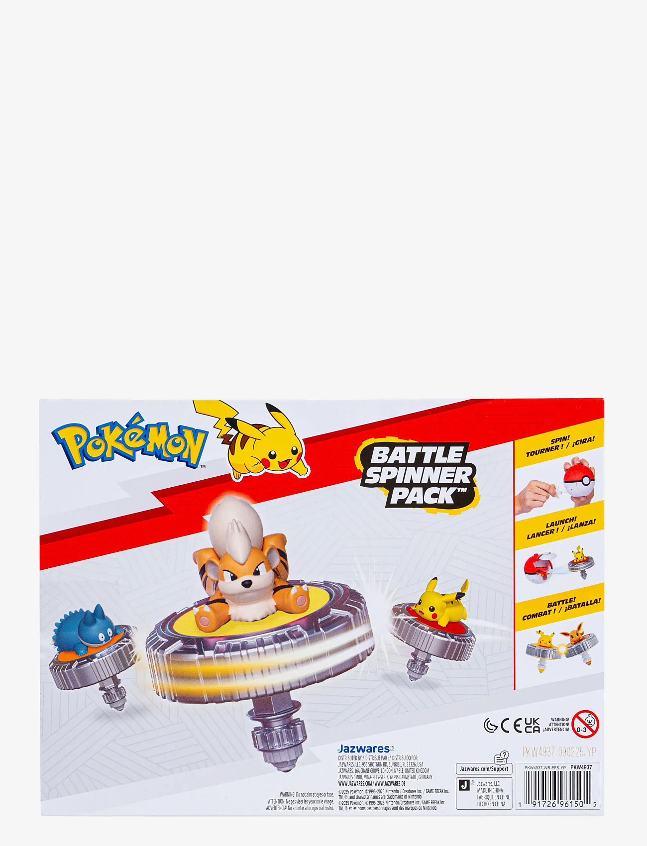 Pokemon - POKEMON BATTLE SPINNER GROWLITHE WITH GREAT BALL - film- & eventyrsfigurer - multi colour - 1