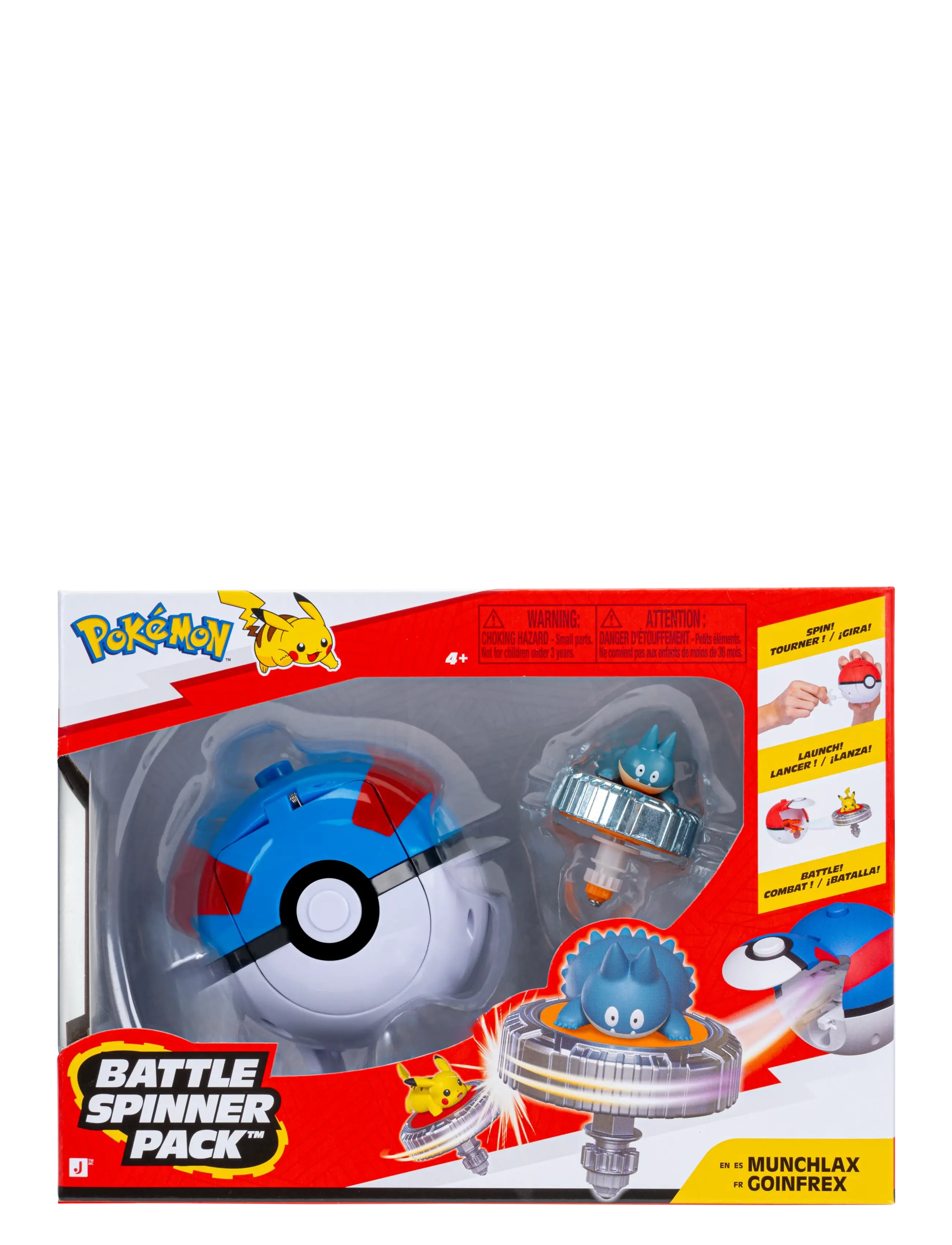 Pokemon POKEMON BATTLE SPINNER MUNCHLAX WITH GREAT BALL - Aktiva spel - MULTI COLOUR / blue