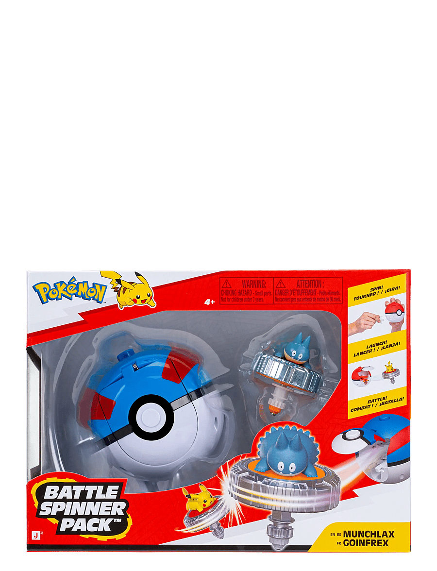 Pokemon - POKEMON BATTLE SPINNER MUNCHLAX WITH GREAT BALL - aktiva spel - multi colour - 0