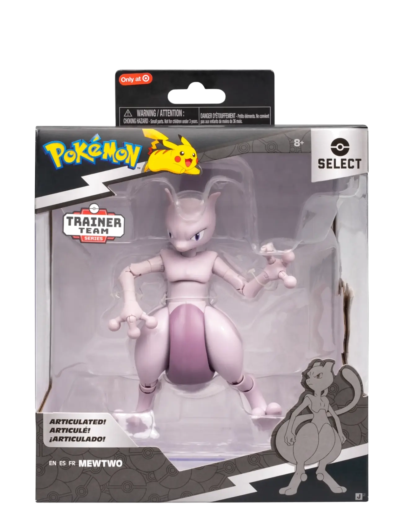 Pokemon Select Articulated Figure Mewtwo, Børn, Action Figures, Lila, Str: ONE SIZE