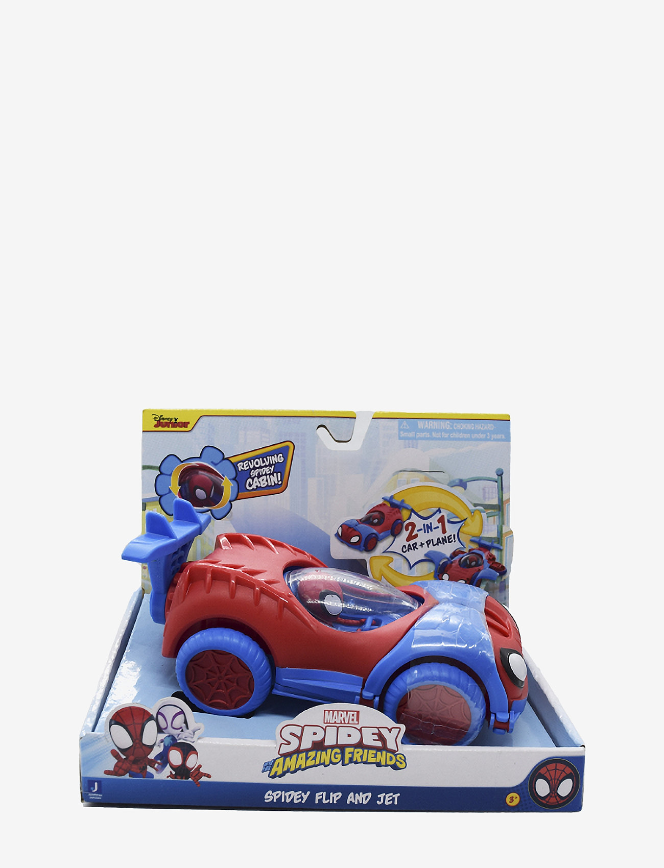 Spider-man - SPIDEY FLIP AND JET - legetøjsbiler - multi colour - 0
