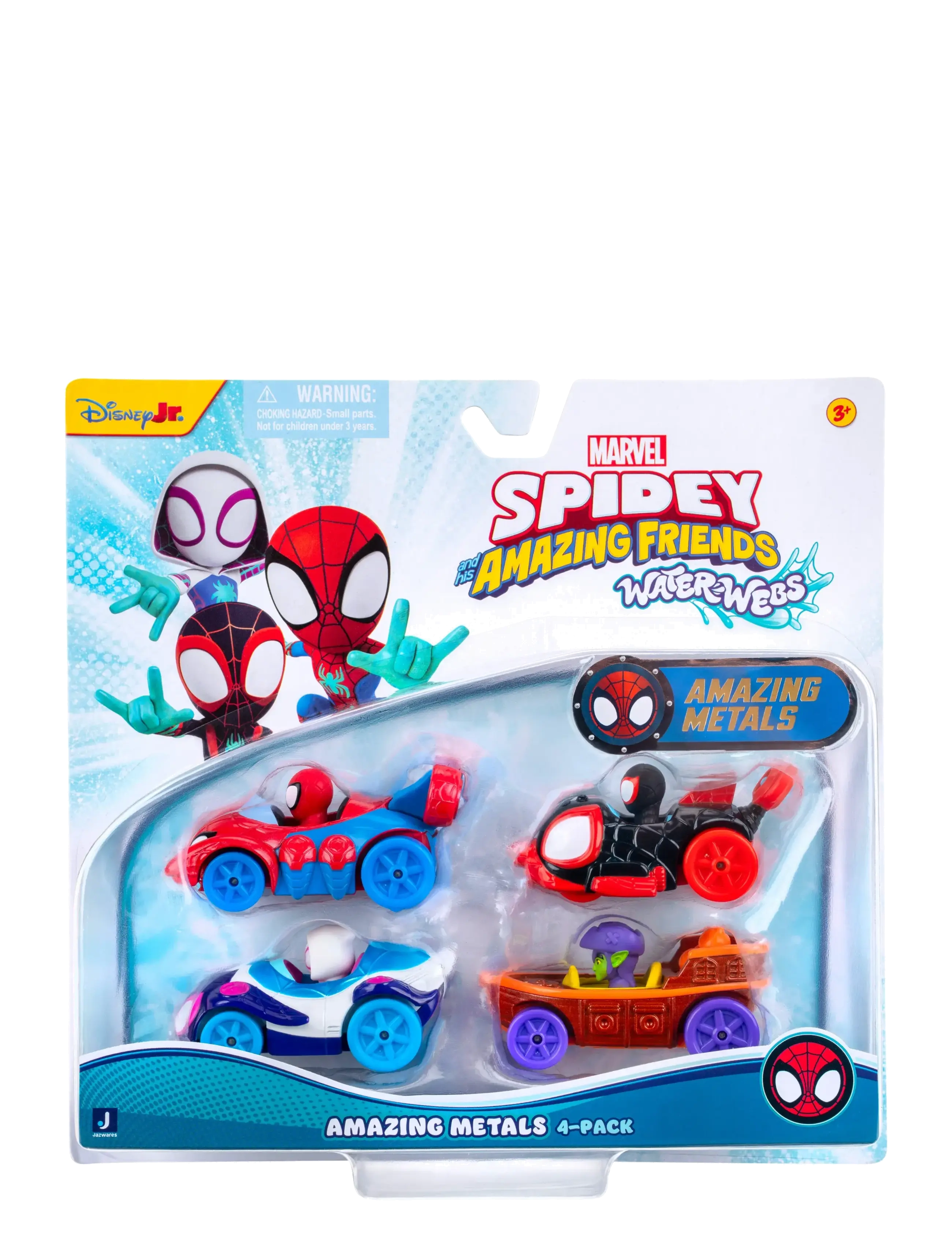 SPIDEY AMAZING METALS CAR 4 PK - MULTI COLOUR