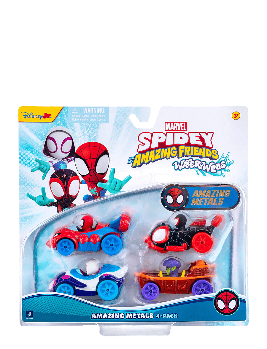 Spider-man - SPIDEY AMAZING METALS CAR 4 PK - film- & eventyrsfigurer - multi colour - 1