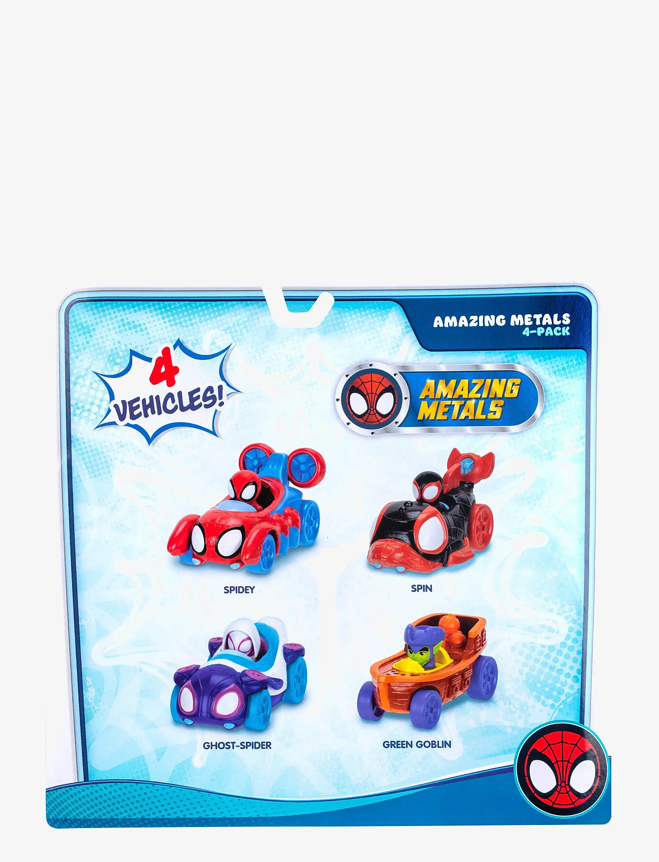 Spider-man - SPIDEY AMAZING METALS CAR 4 PK - film & sagofigurer - multi colour - 2