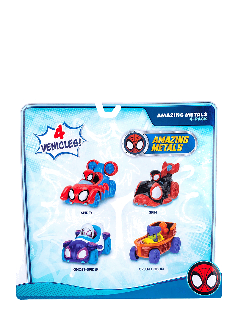 Spider-man - SPIDEY AMAZING METALS CAR 4 PK - film & sagofigurer - multi colour - 2