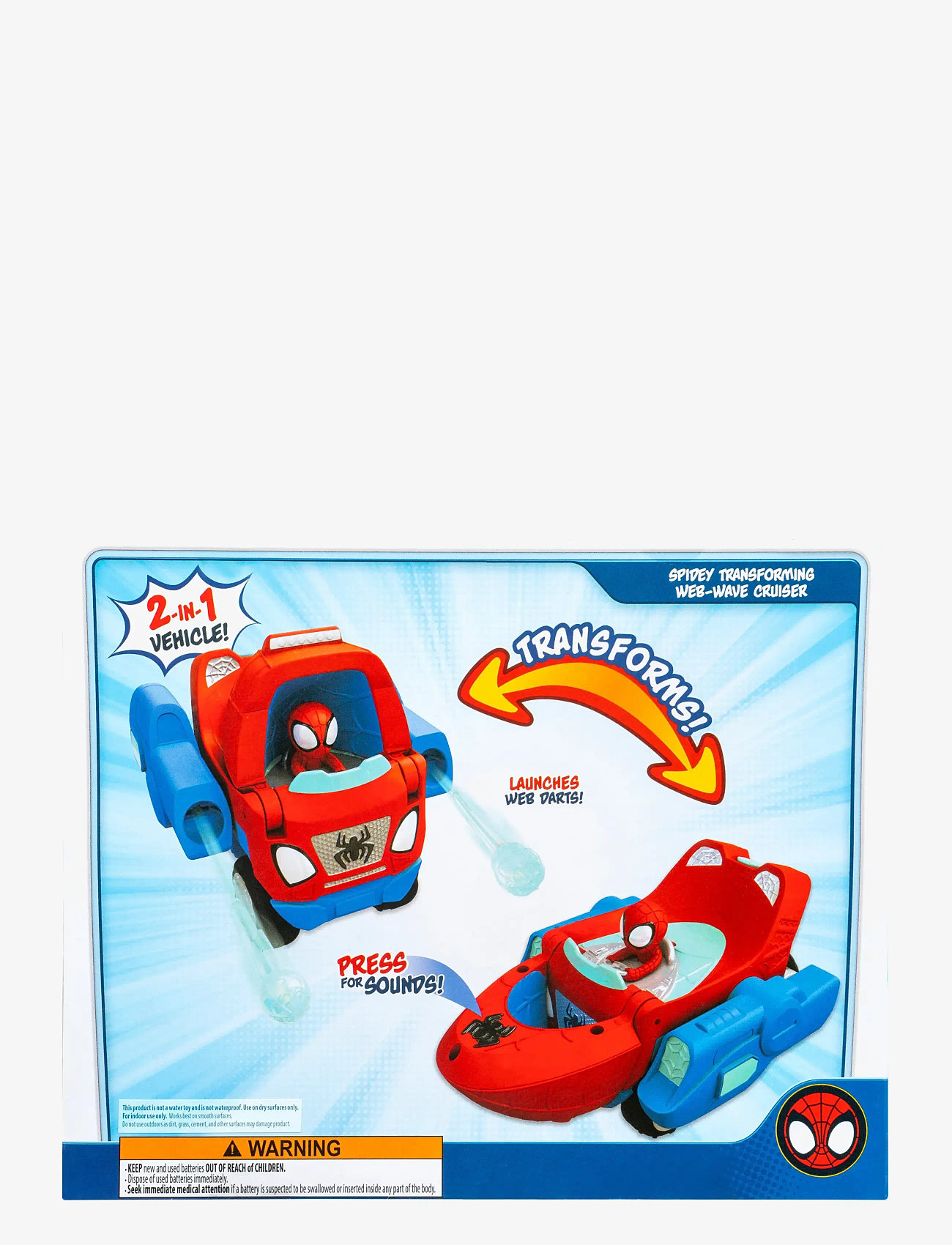 Spider-man - SPIDEY TRANSFORMING WEB-WAVE CRUISER - film & sagofigurer - multi colour - 2