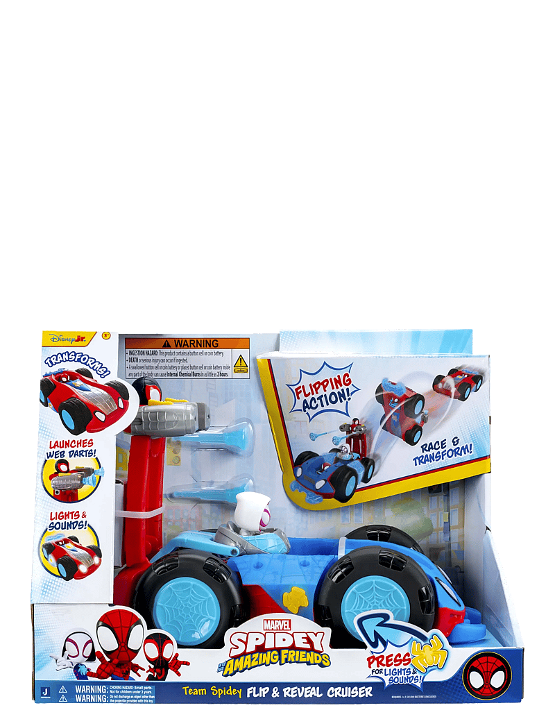 Spider-man - SPIDEY FLIP & REVEAL CRUISER - legetøjsbiler - multi colour - 0