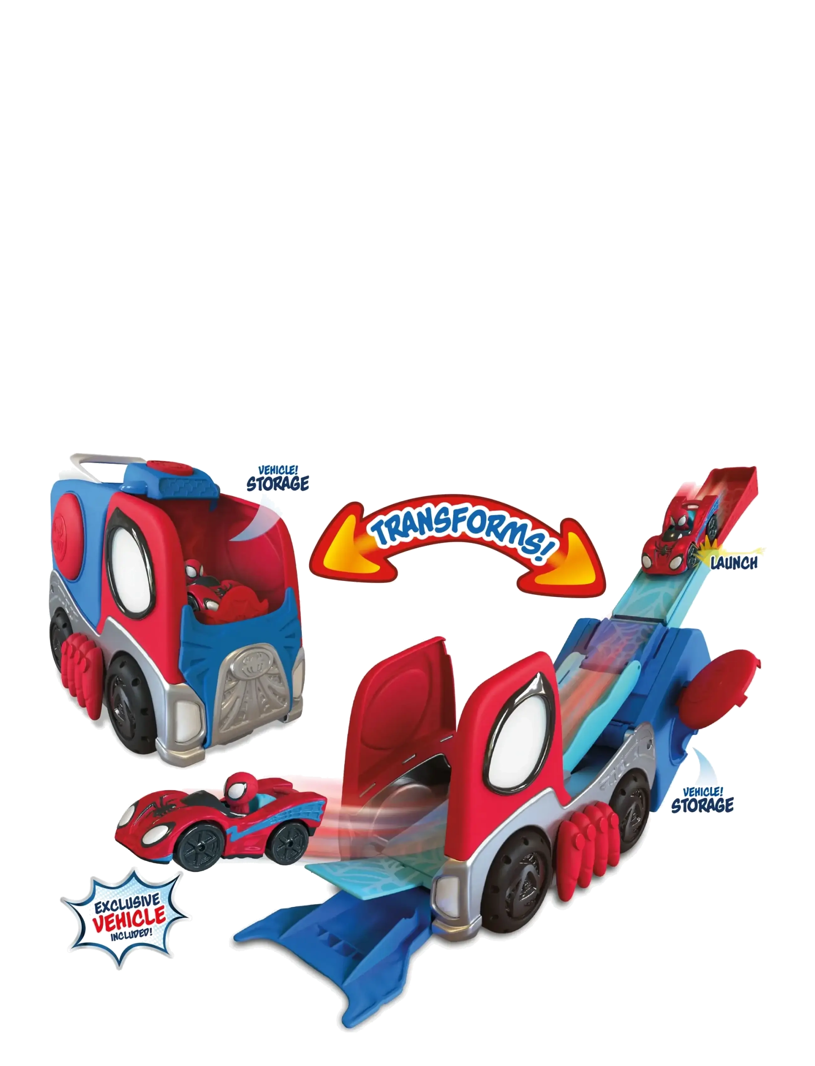 Spider-man - SPIDEY AMAZING METALS TRANSFORMING HAULER RACEWAY - bilbanor - multi colour - 3