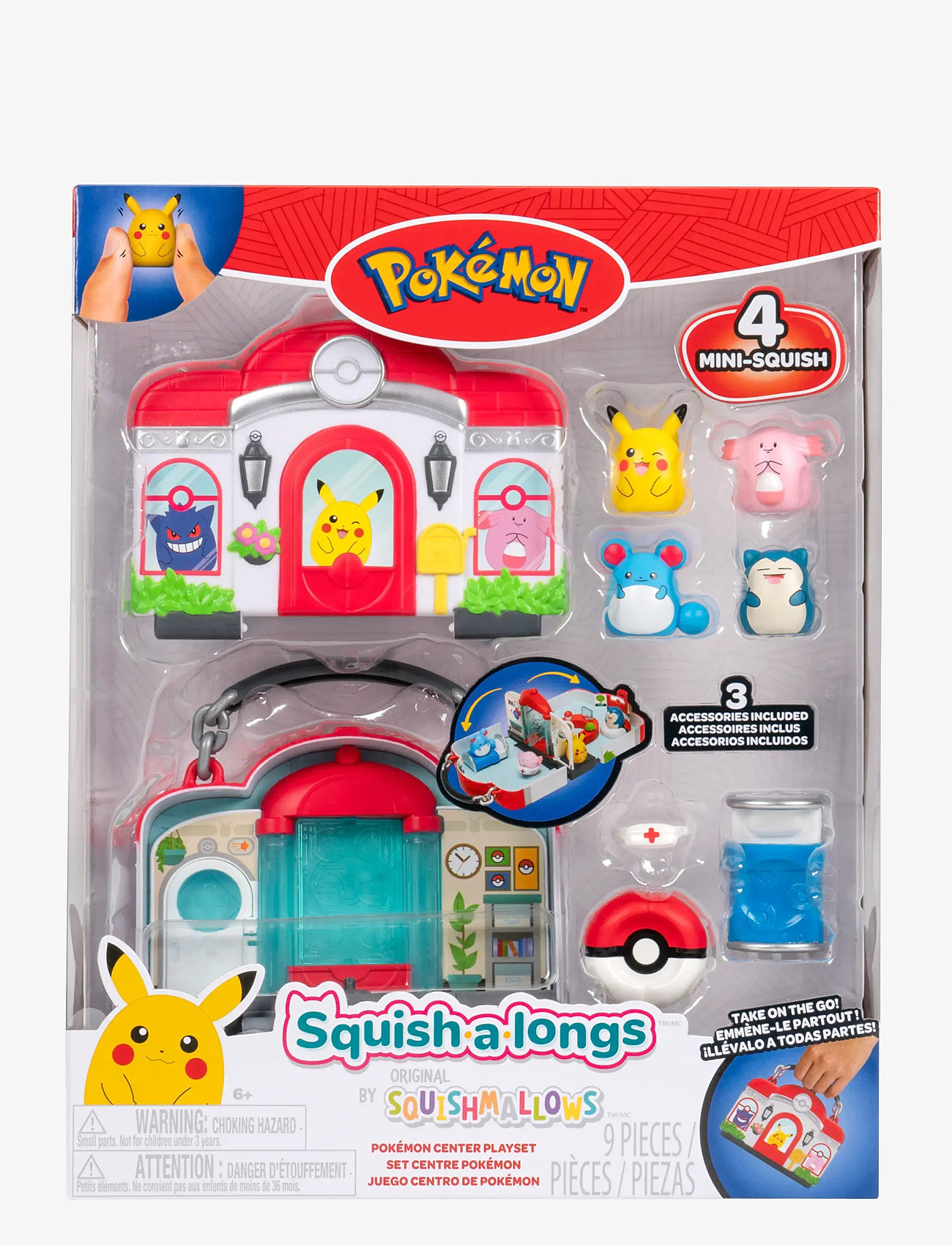 Pokemon - SQUISHALONGS POKEMON CENTER PLAYSET - play sets - multi colour - 0