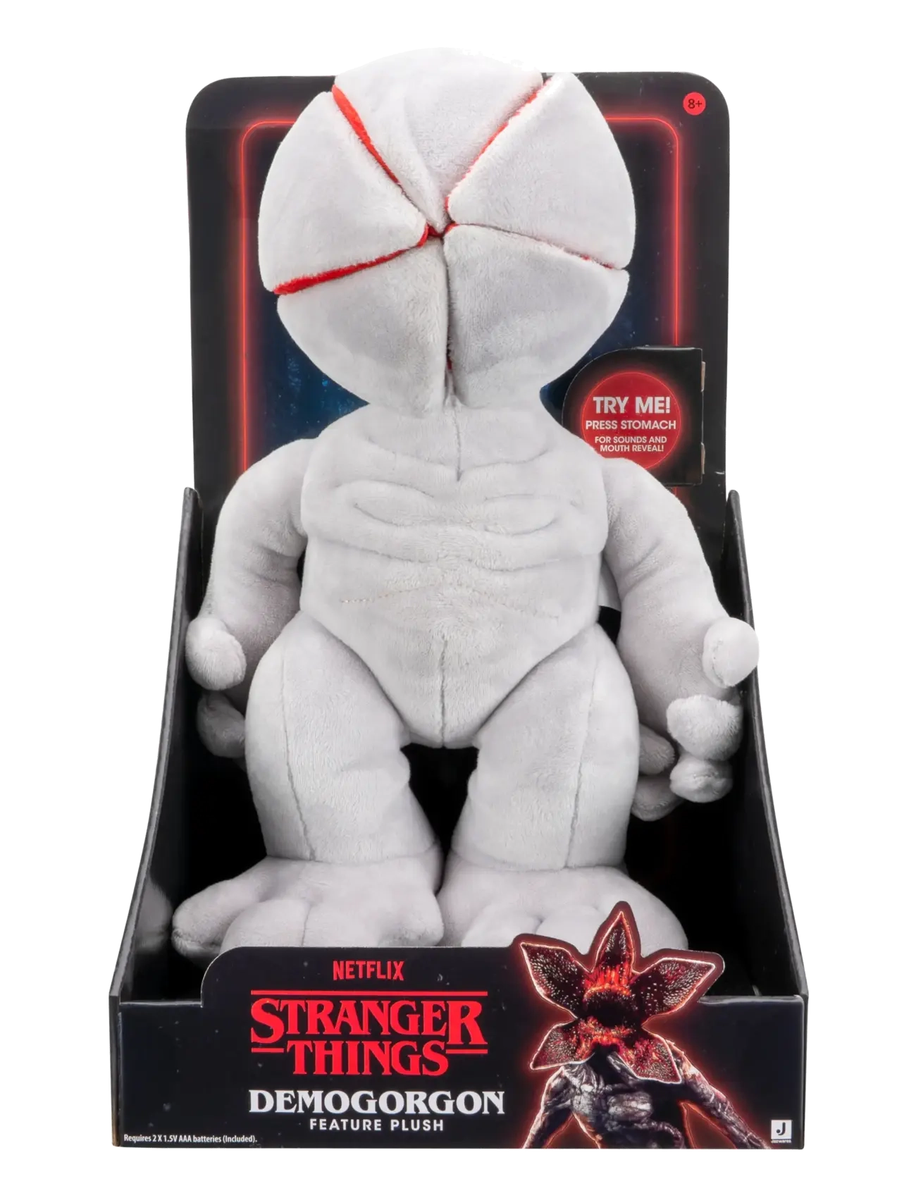 Stranger Things Stranger Things Feature Plush Demogorgon, One Size, Grey, Soft Legetøj > Stuffed Animals, Børn