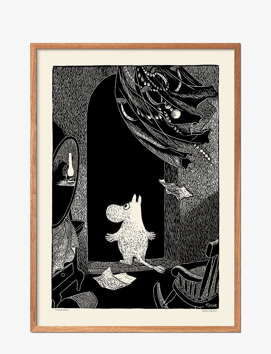 PSTR Studio - Moomin x PSTR studio - Adventure - schwarz-weiß-motive - natural - 1