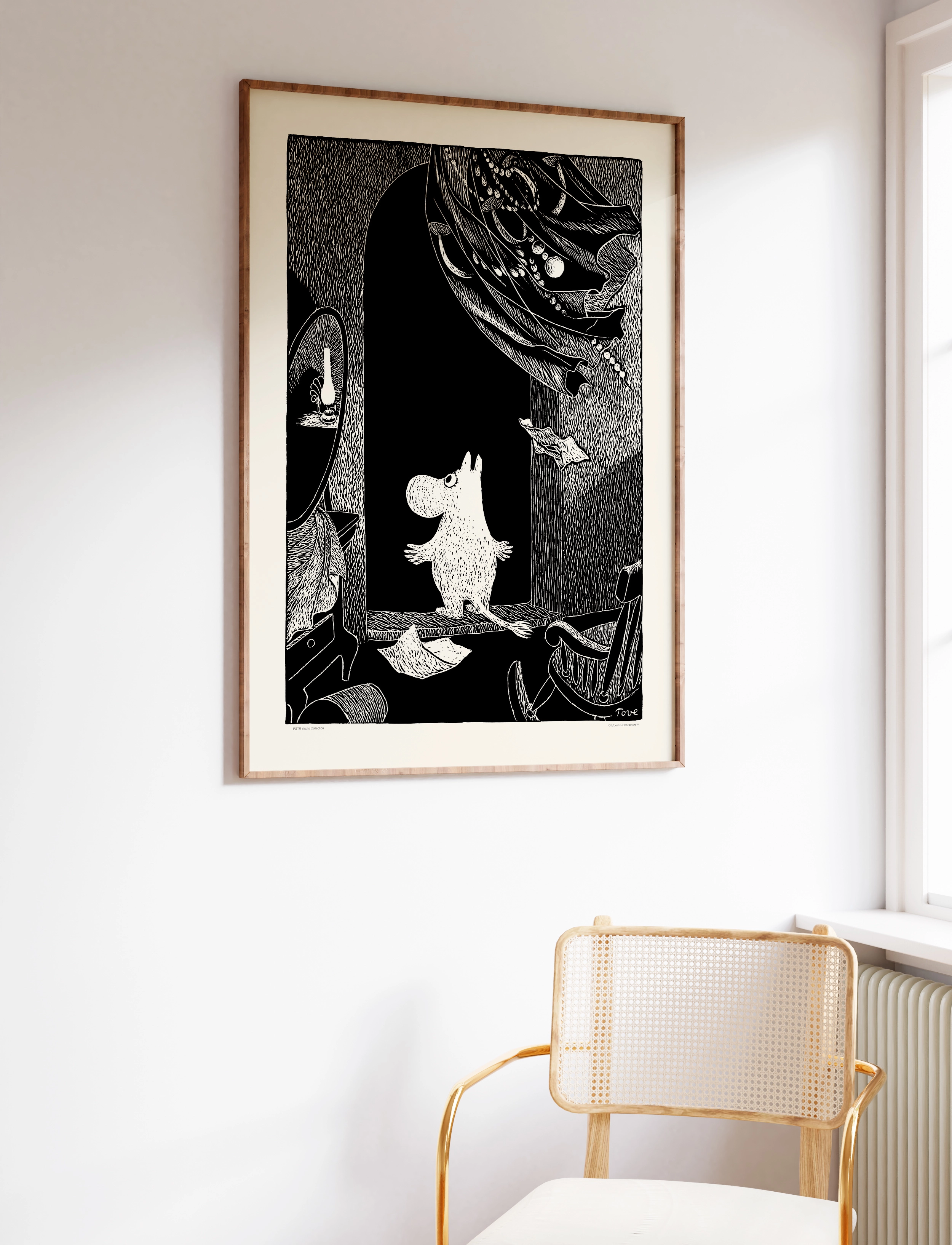 PSTR Studio Moomin X Pstr Adventure, 50X70 cm, Posters - Black & White, Homeware