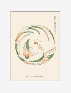 yatsuo-no-tsubaki-rooster-woodblock-print, PSTR Studio