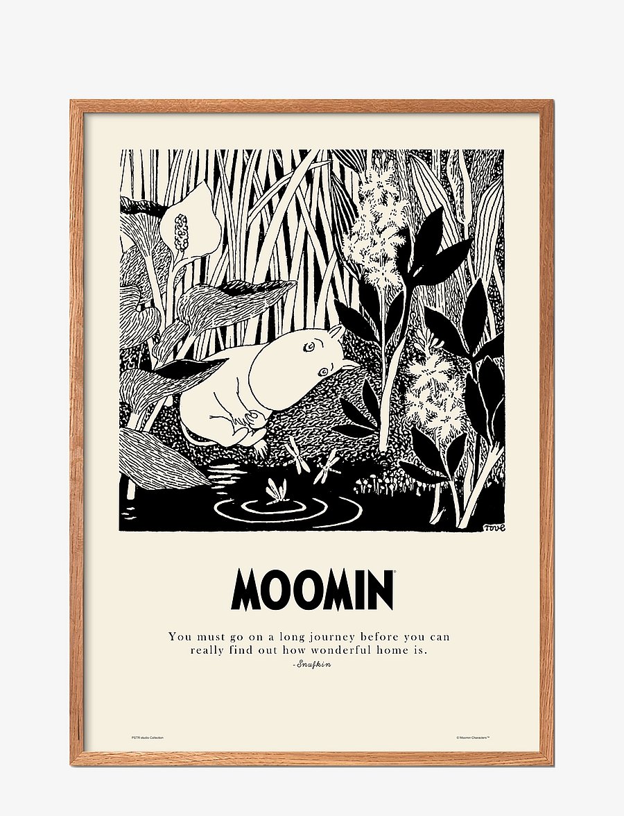 PSTR Studio - Moomin x PSTR studio - Long Journey - schwarz-weiß-motive - natural - 1