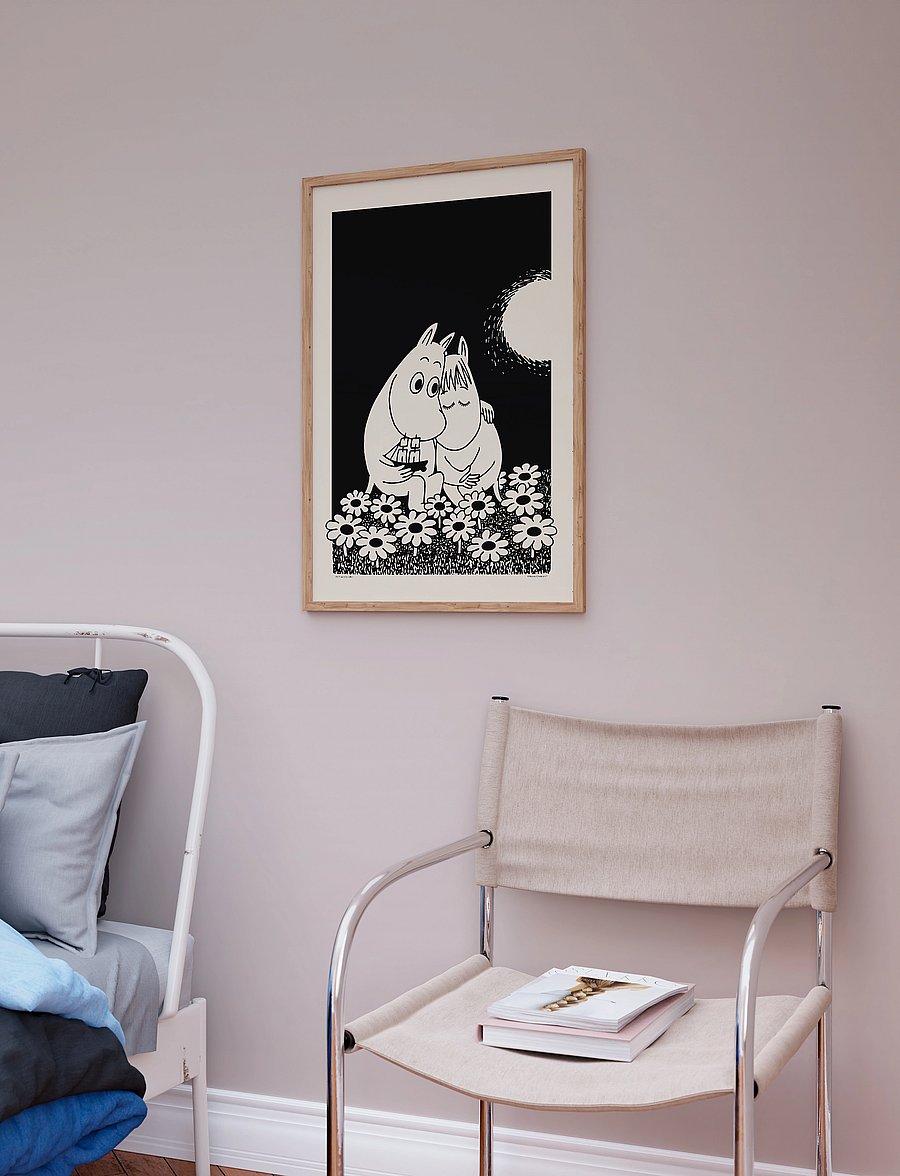 PSTR Studio - Moomin x PSTR studio - Love story - schwarz-weiß-motive - natural - 0