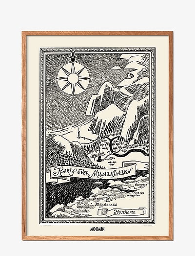PSTR Studio Moomin x PSTR studio - Map of Moomin Valley I - Schwarz-weiß-Motive - NATURAL / natural
