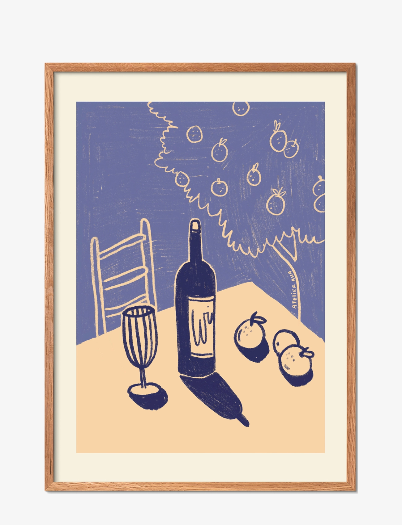 PSTR Studio - Anouk Wine And Oranges, Food, Multi/mønstret, Str: 50X70CM