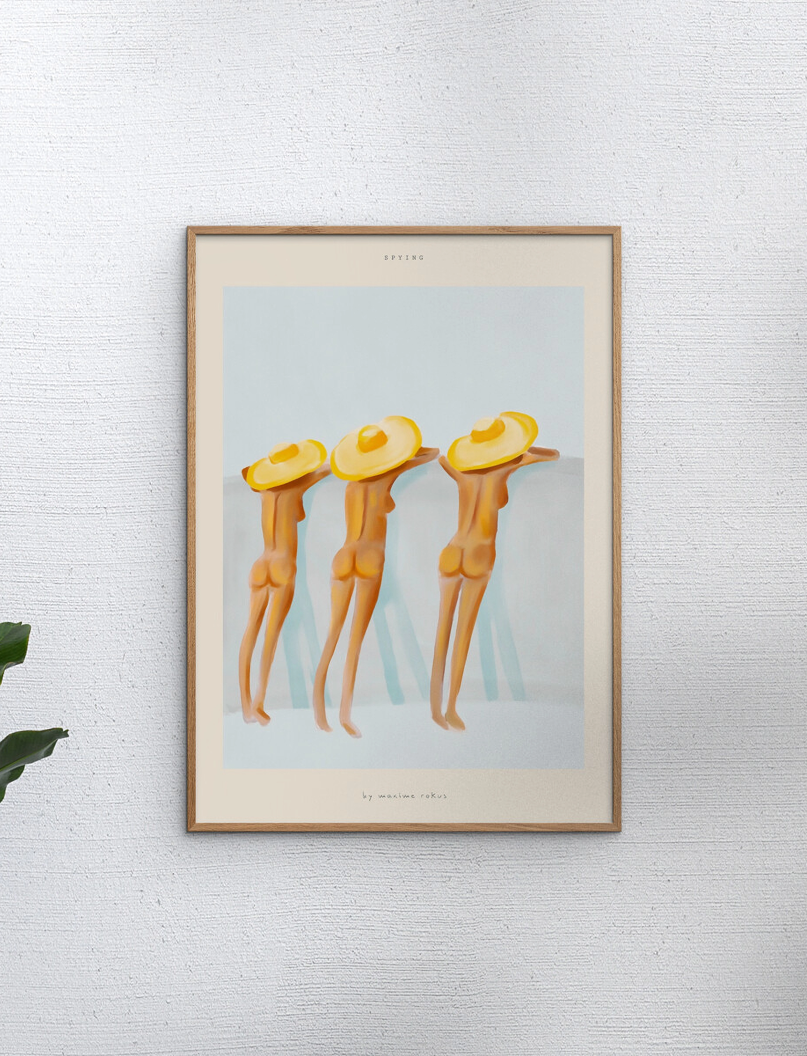 PSTR Studio Pstr Studio - Maxime - Spying, 50X70 cm, Multi/patterned, Plakater > Illustrationer, Unisex