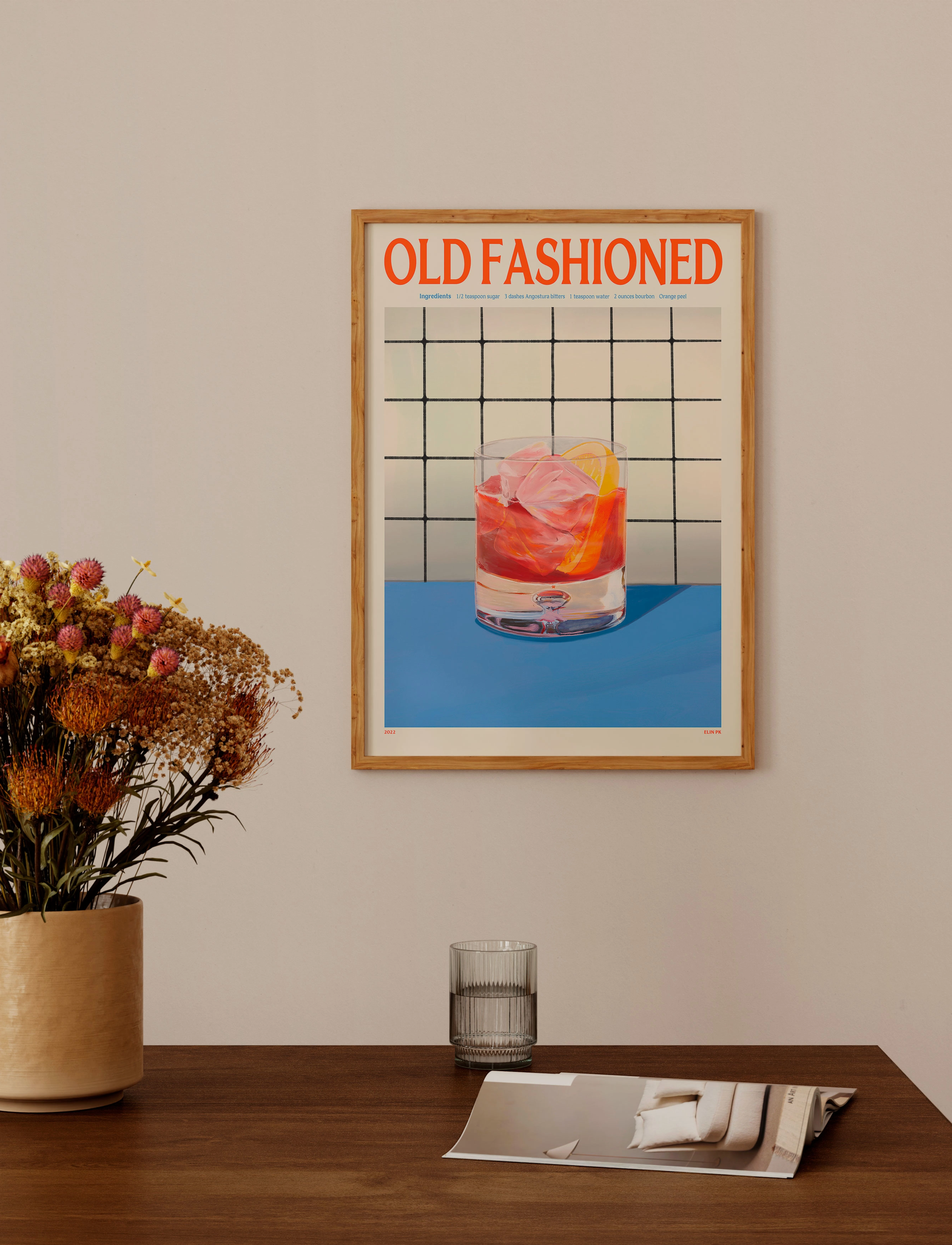 PSTR Studio Pstr Studio - Pstr Studio X Elin Pk - Old Fashioned, 50X70 cm, Multi/patterned, Plakater > Mad, Unisex
