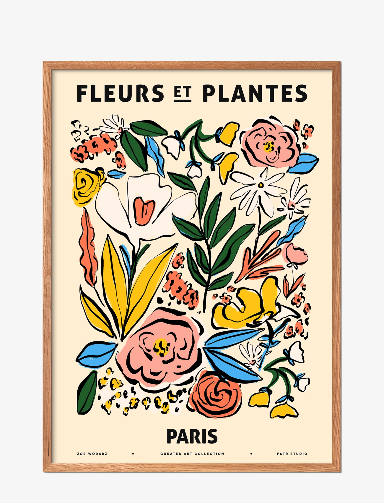 PSTR Studio - Zoe Fleurs Et Plantes Paris, Botanical, Multi/mønstret, Str: 30X40CM