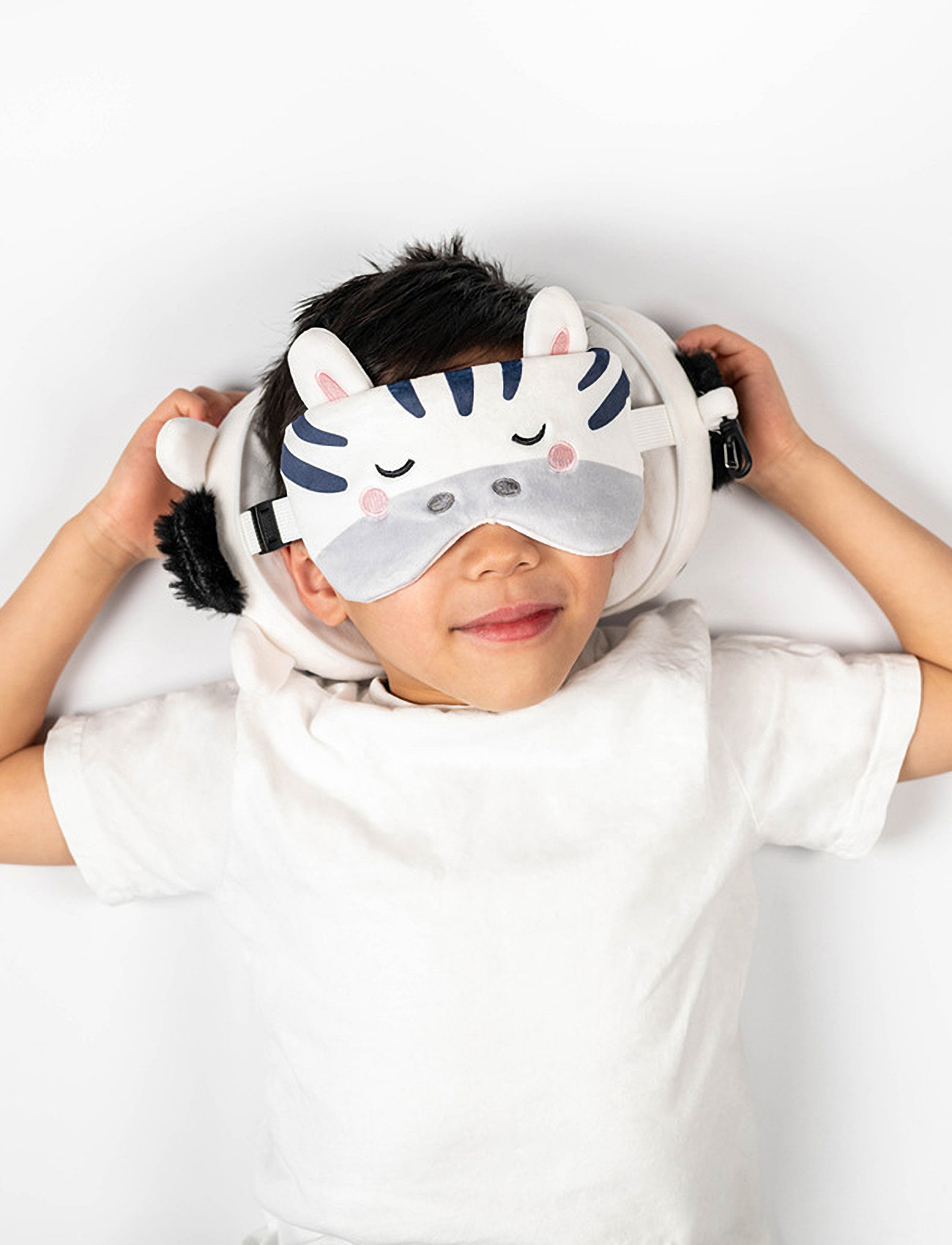 Relaxeazzz Adoramals Bali Zebra travel pillow eye mask