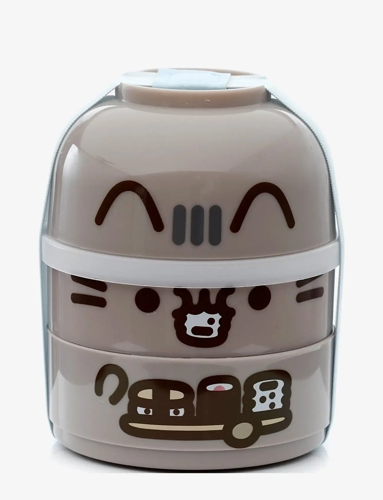 Puckator - Stacked Bento Box Lunch Box with Cutlery - lõunasöögikarbid - beige - 0