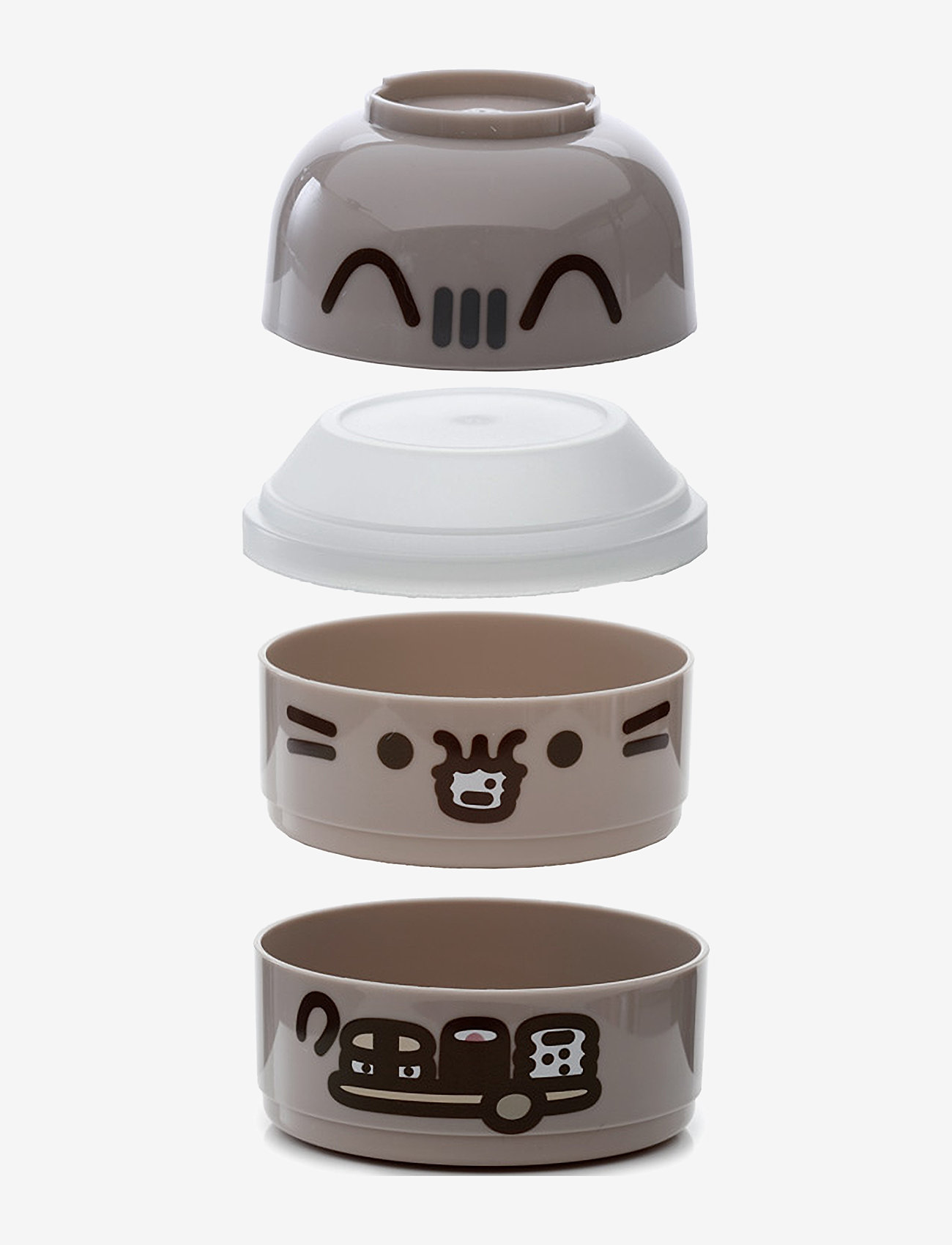 Puckator - Stacked Bento Box Lunch Box with Cutlery - lõunasöögikarbid - beige - 2