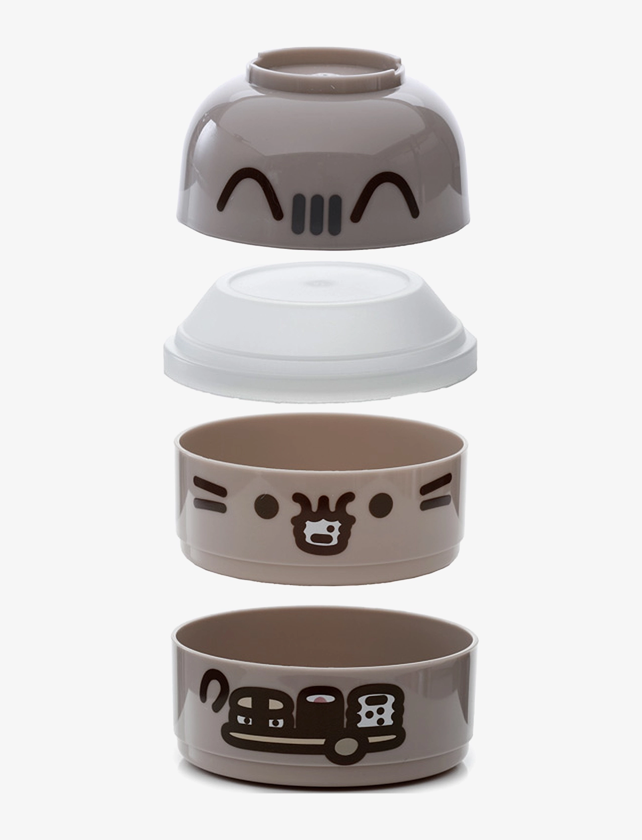 Puckator - Pusheen the Cat Foodie Clip Lock Stacked Bento Lunch Box with Cutlery - eväsrasiat - beige - 2