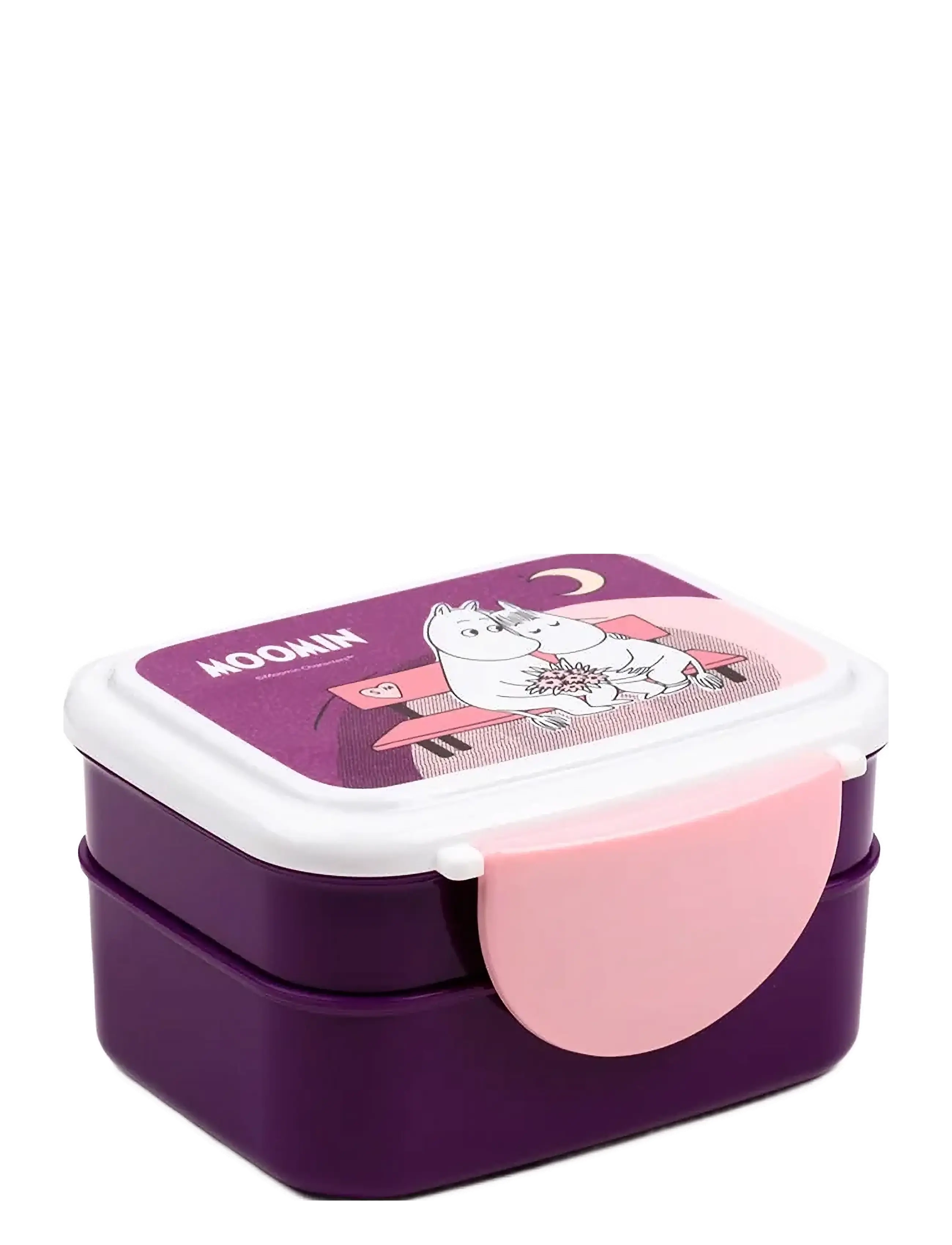 Puckator Pusheen The Cat Foodie Clip Lock Stacked Bento Lunch Box With Cutlery, One Size, Meal Time, Lila - Boxes, Kinder