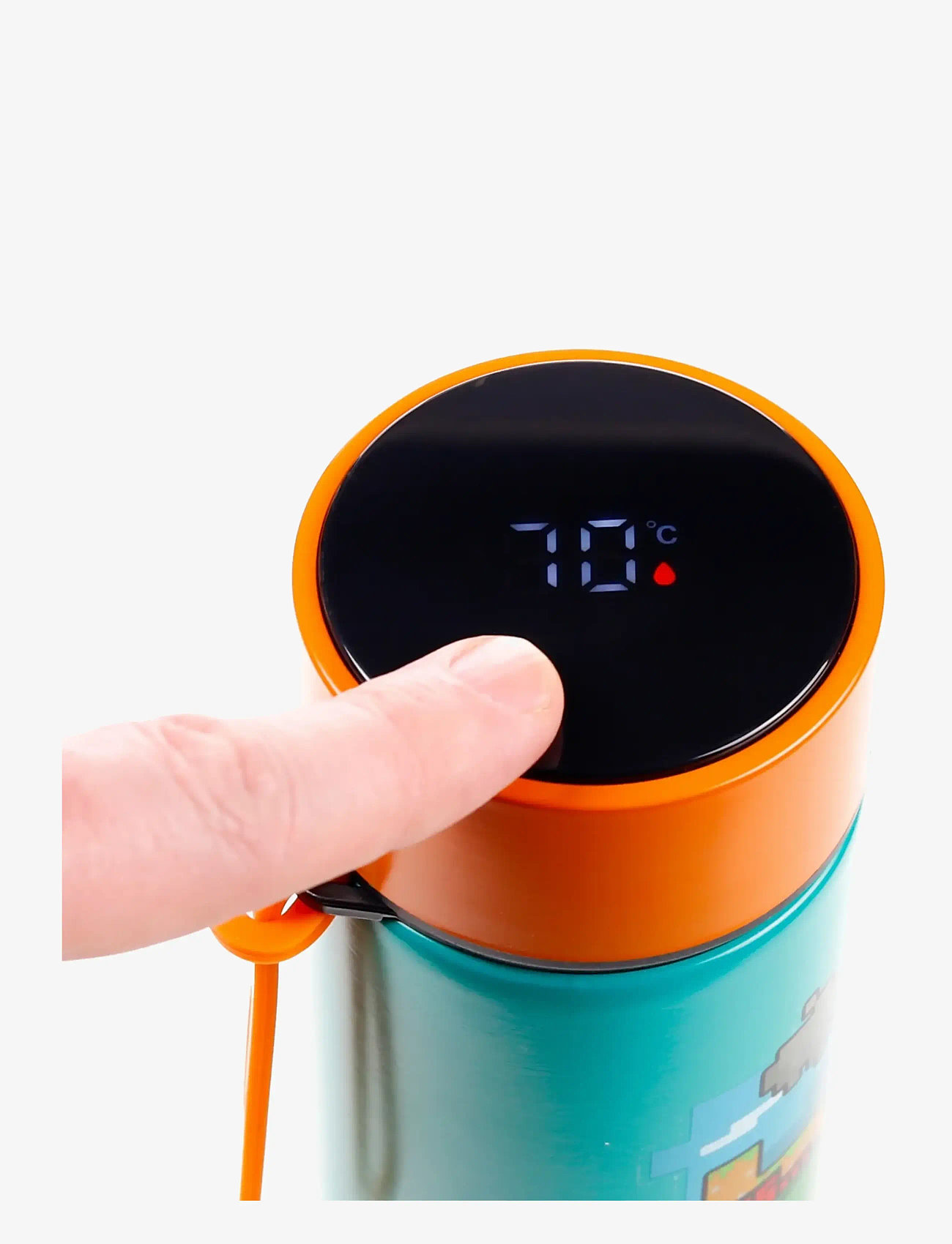 Puckator - Hot & Cold Digital Thermometer Bottle - termoflasker - green - 2