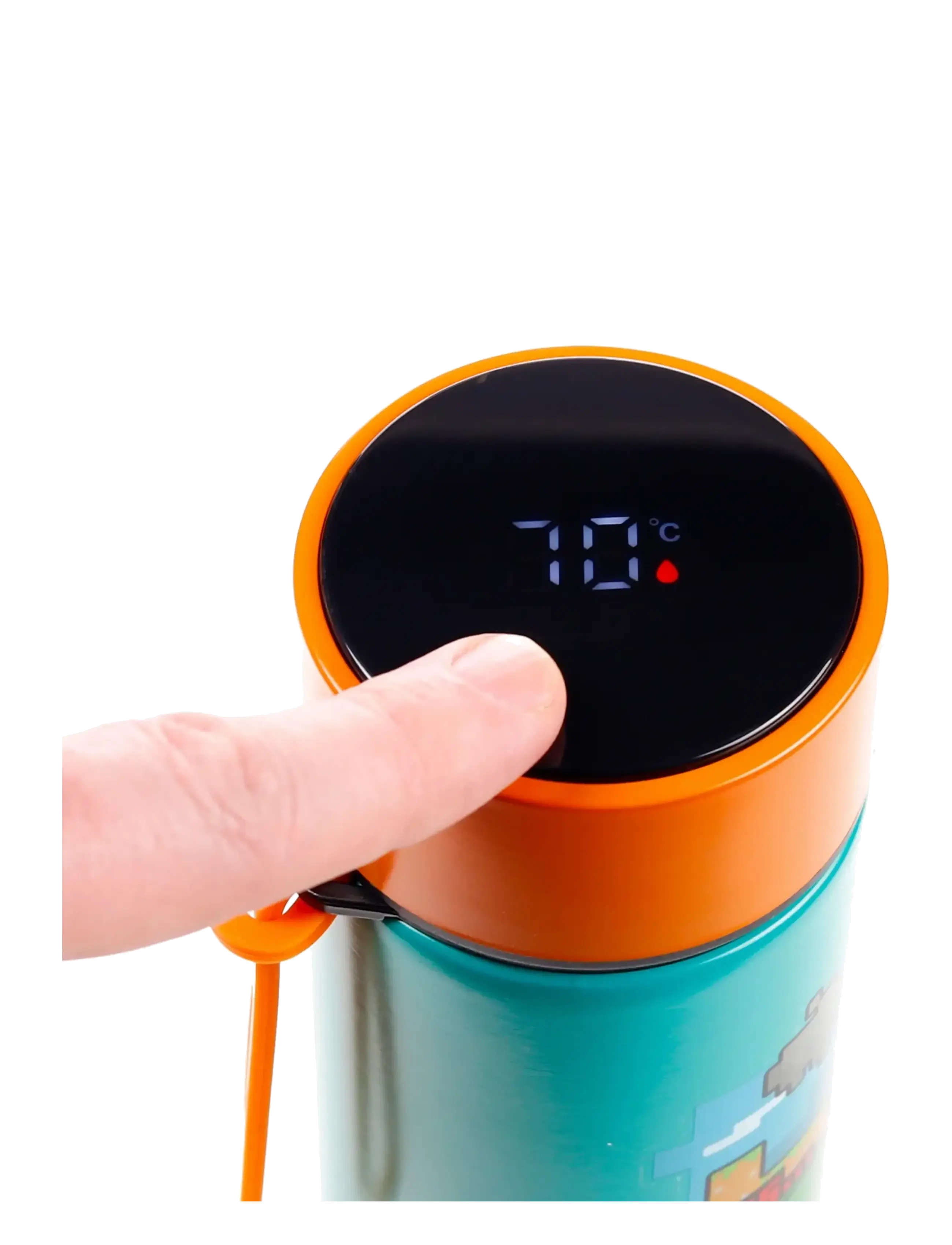 Puckator - Hot & Cold Digital Thermometer Bottle - thermosflaschen - green - 2
