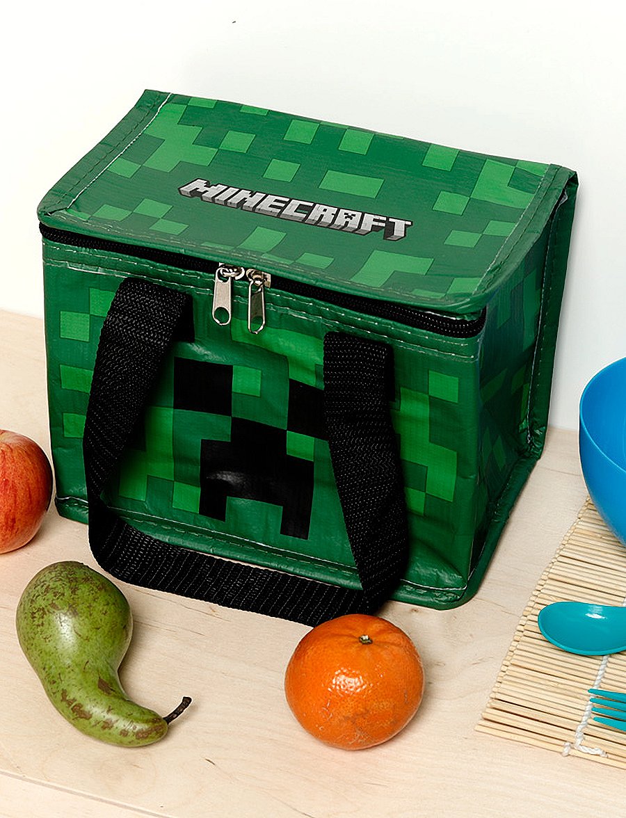 Puckator - RPET Cool Bag Lunch Bag Minecraft Axolotl - lunchlådor - green - 0