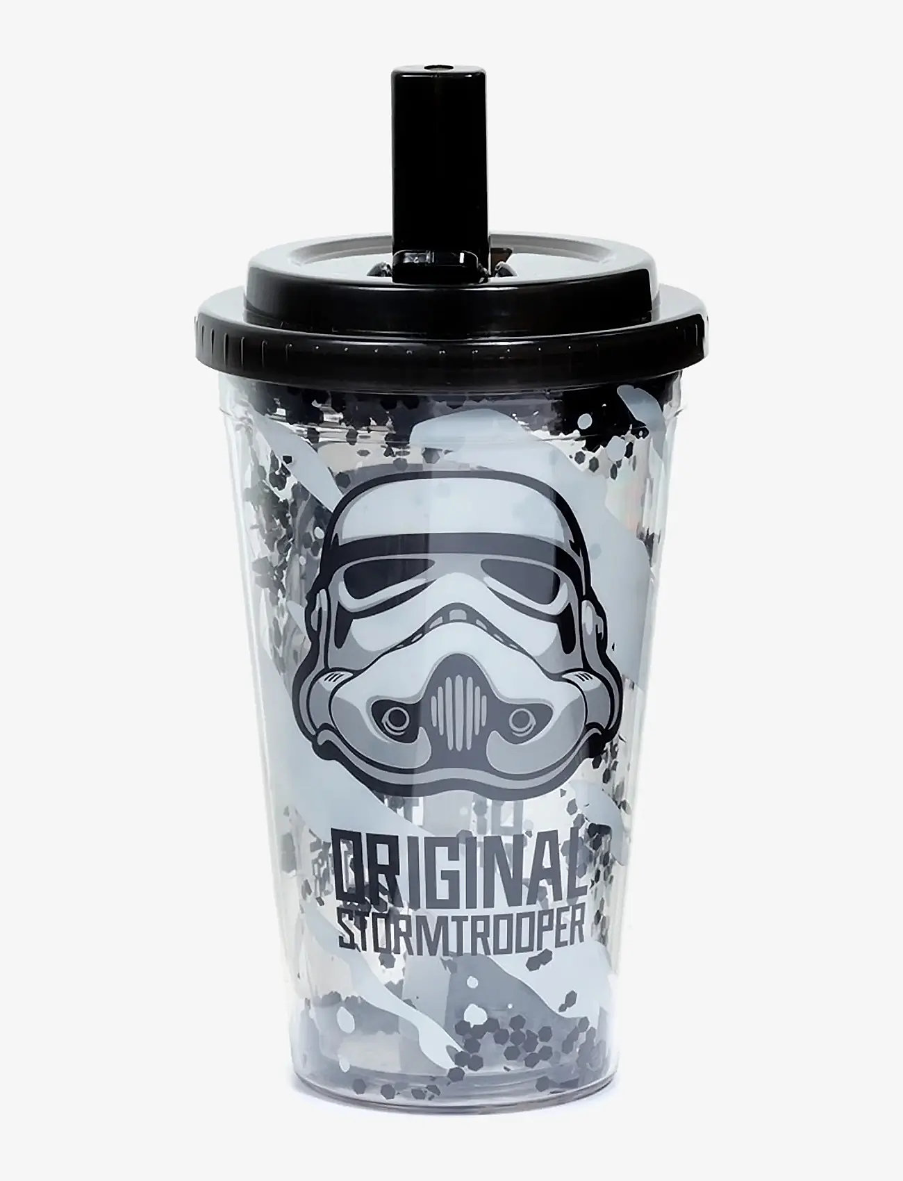 Puckator - Shatterproof Double Walled Cup & Straw - vandflasker - black - 0