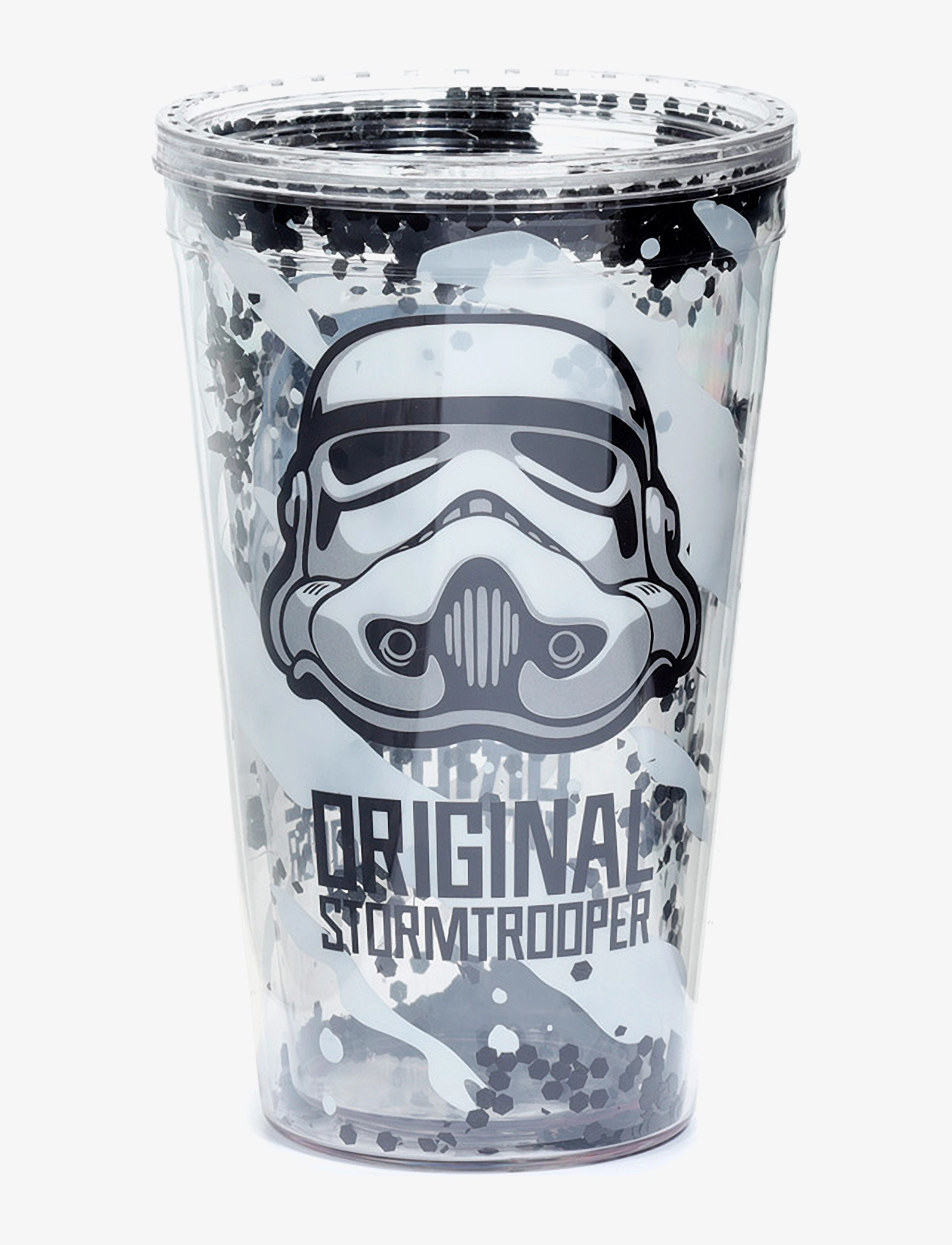 Puckator - Shatterproof Double Walled Cup & Straw - water bottles - black - 2