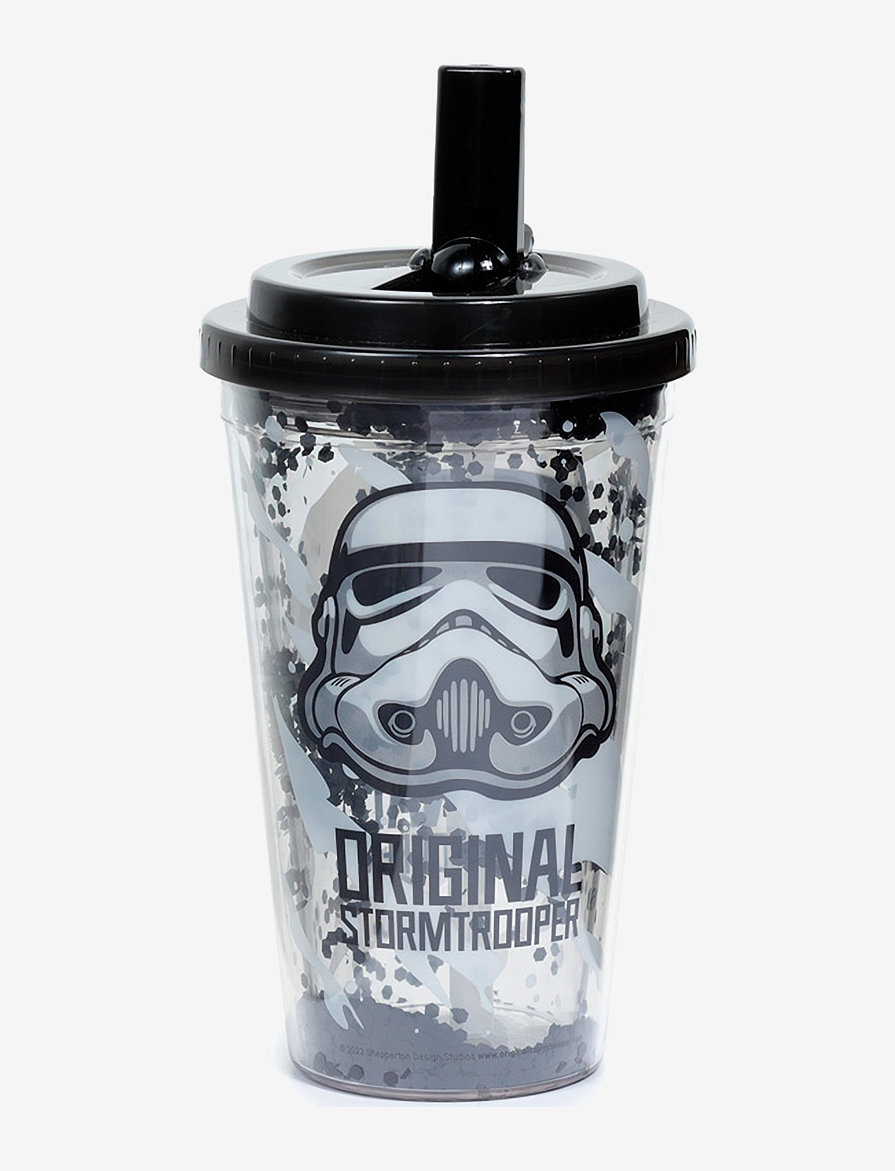 Puckator - Shatterproof Double Walled Cup & Straw - vandflasker - black - 4