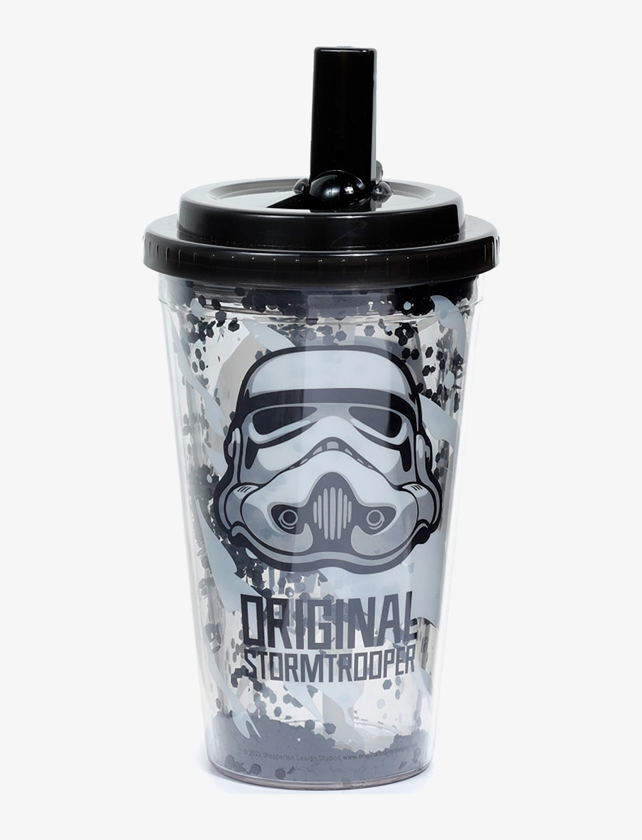 Puckator - Shatterproof Double Walled Cup & Straw - water bottles - black - 4