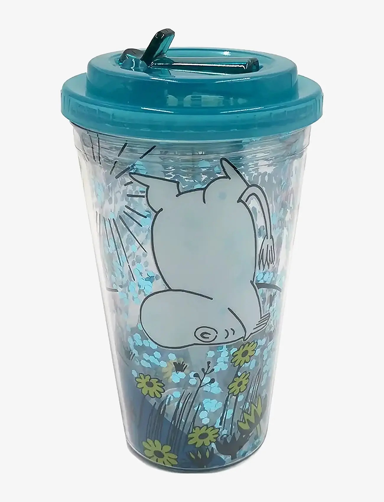 Puckator - Shatterproof Double Walled Cup & Straw - vandflasker - blue - 0