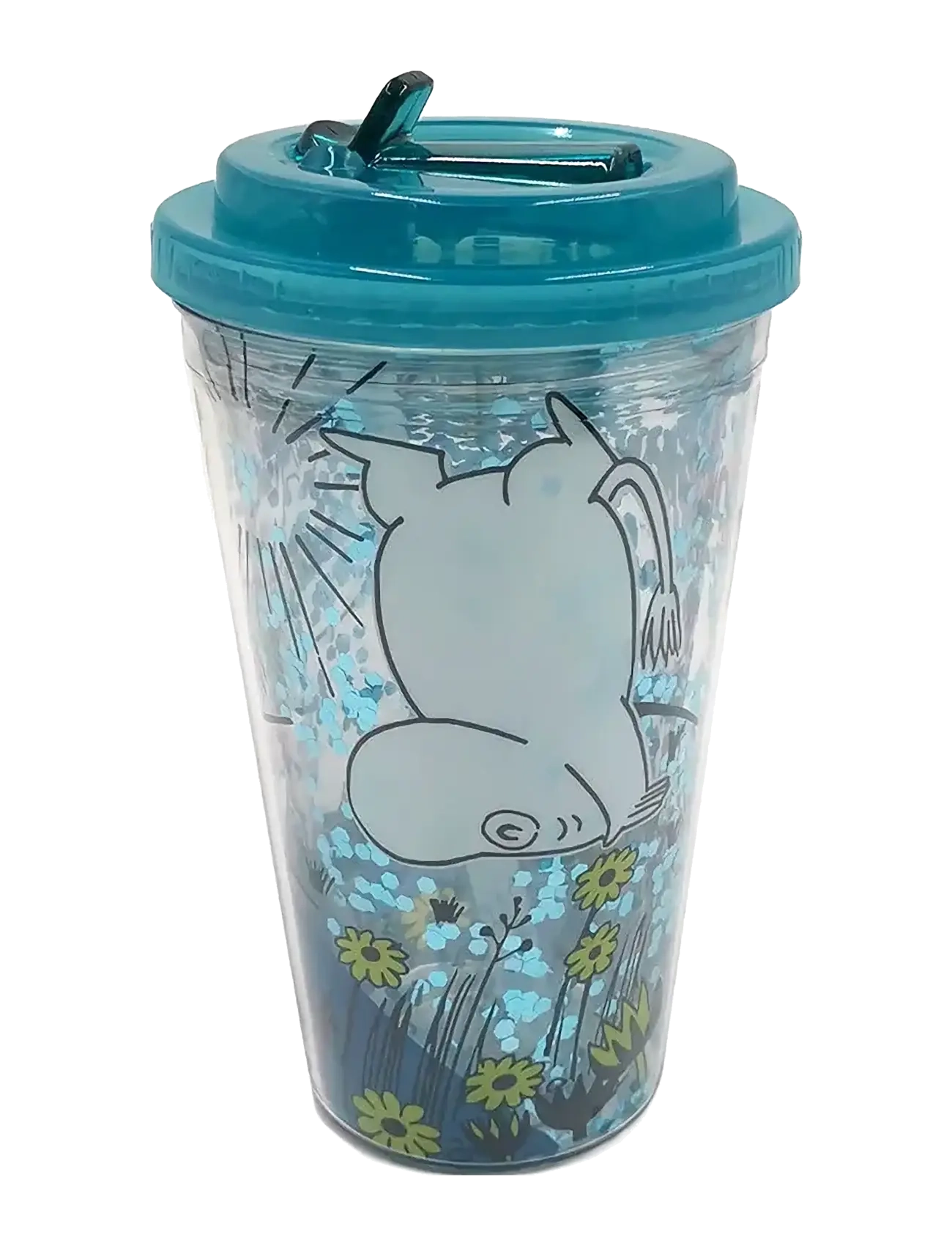 Puckator Shatterproof Double Walled Cup & Straw - 4 for 3 - BLUE / blue