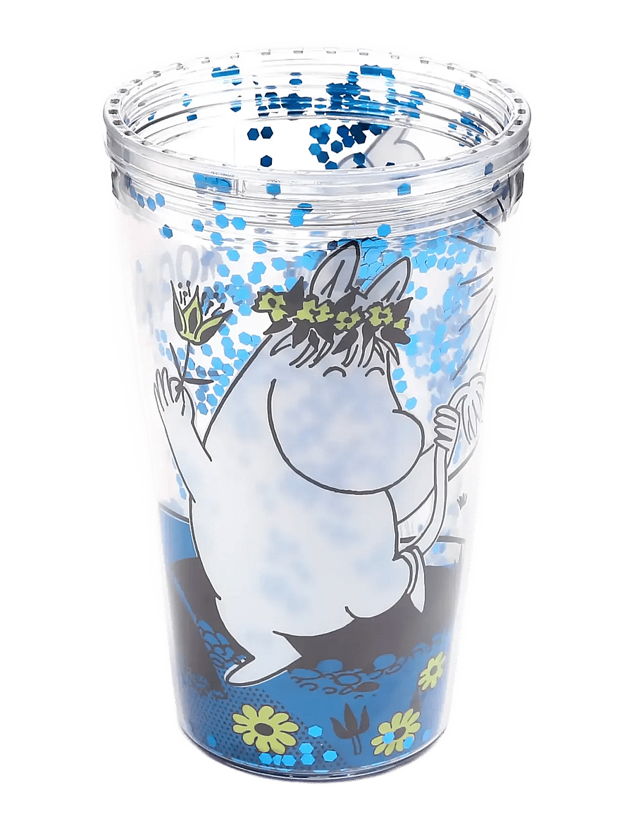 Puckator - Shatterproof Double Walled Cup & Straw - veepudelid - blue - 2