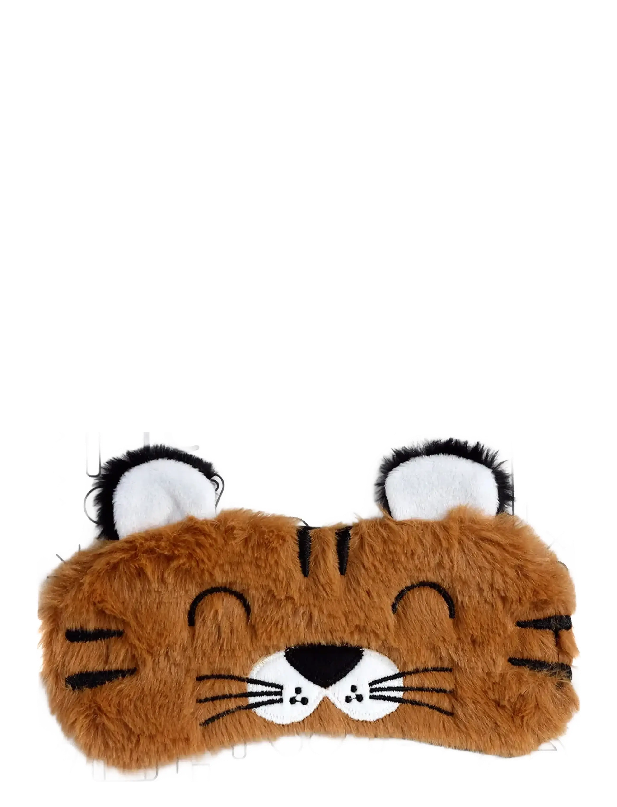 Puckator Plush Adoramals Tiger Eye Mask, One Size, Brown, Indretning Til Børn > Puder, Børn